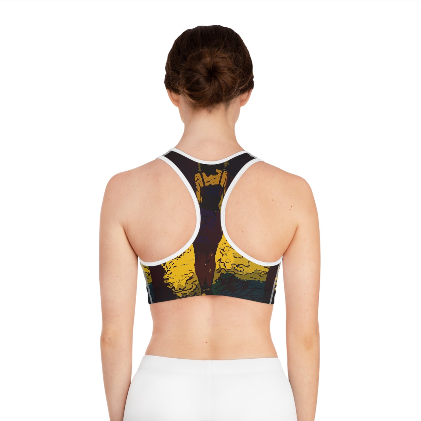 Sports Bra (AOP) ... I'll Walk 'A-Hundred-Miles' In Stilettos ... Original Works ... June 2023. Central Idaho, USA ...