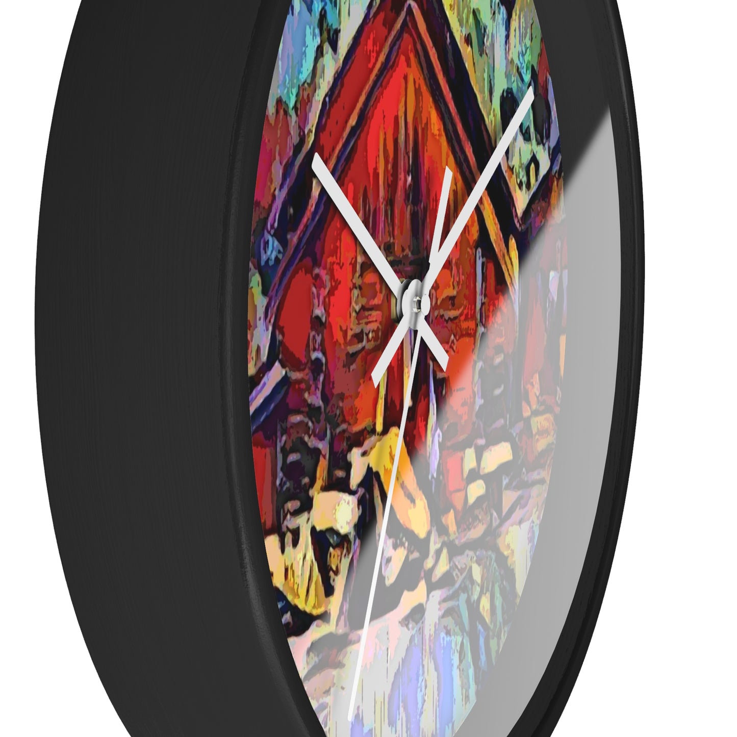 Wall Clock ... A Very Abstract "Mountain Winter Scene" ... Original Works. Copyright Phot's Photo_LODA: Les Objets D'Art. December 2023 ...