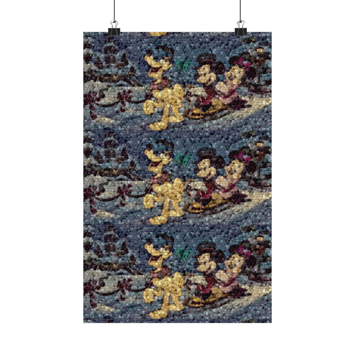 Matte Vertical Posters ... Mickey_N_Minnie Mouse & Pluto ... "A Winter Sleigh Ride" ... Original Works. Winter 2023 ...