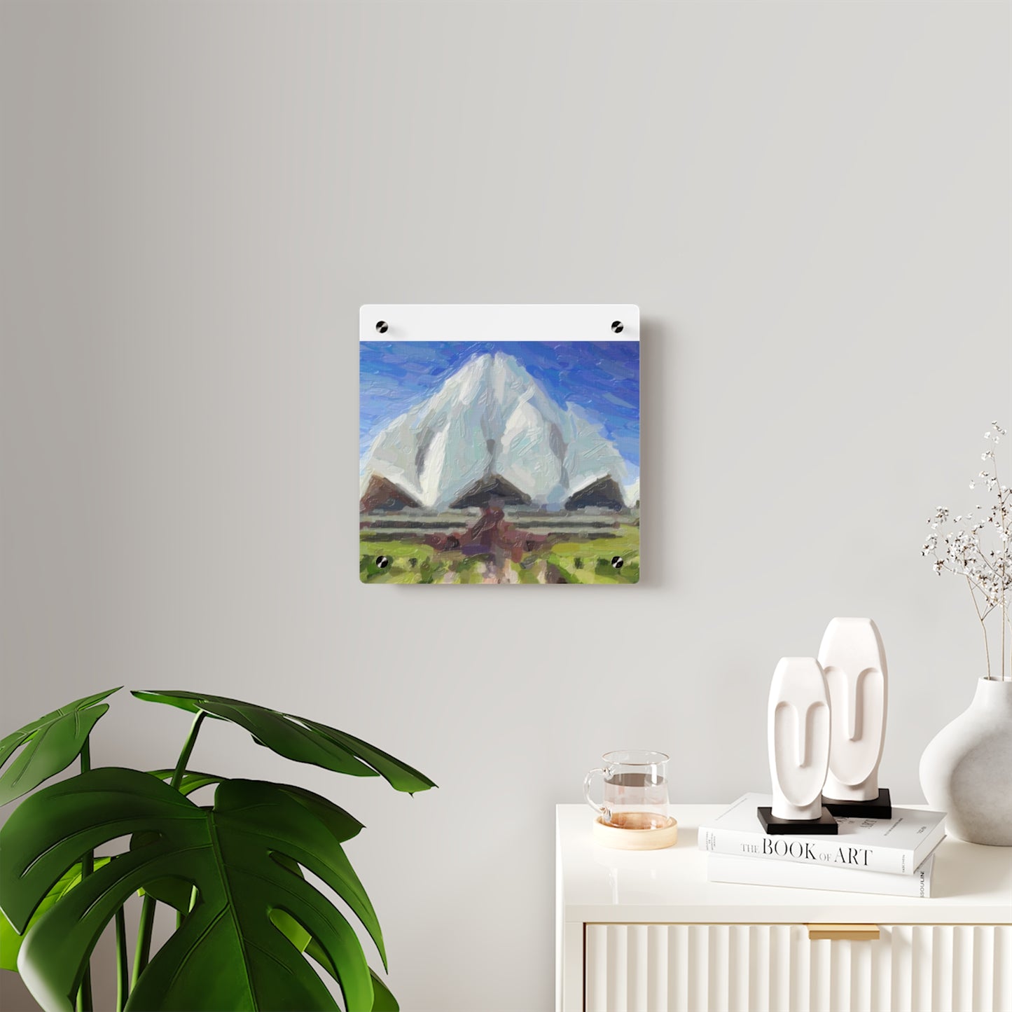 Acrylic Wall Art Panels ... Bahai'i-House-Of-Worship ... "New Delhi's World-Famous Lotus Temple" ... Original Works ... Delhi, India: Circa 2003-2007 ...