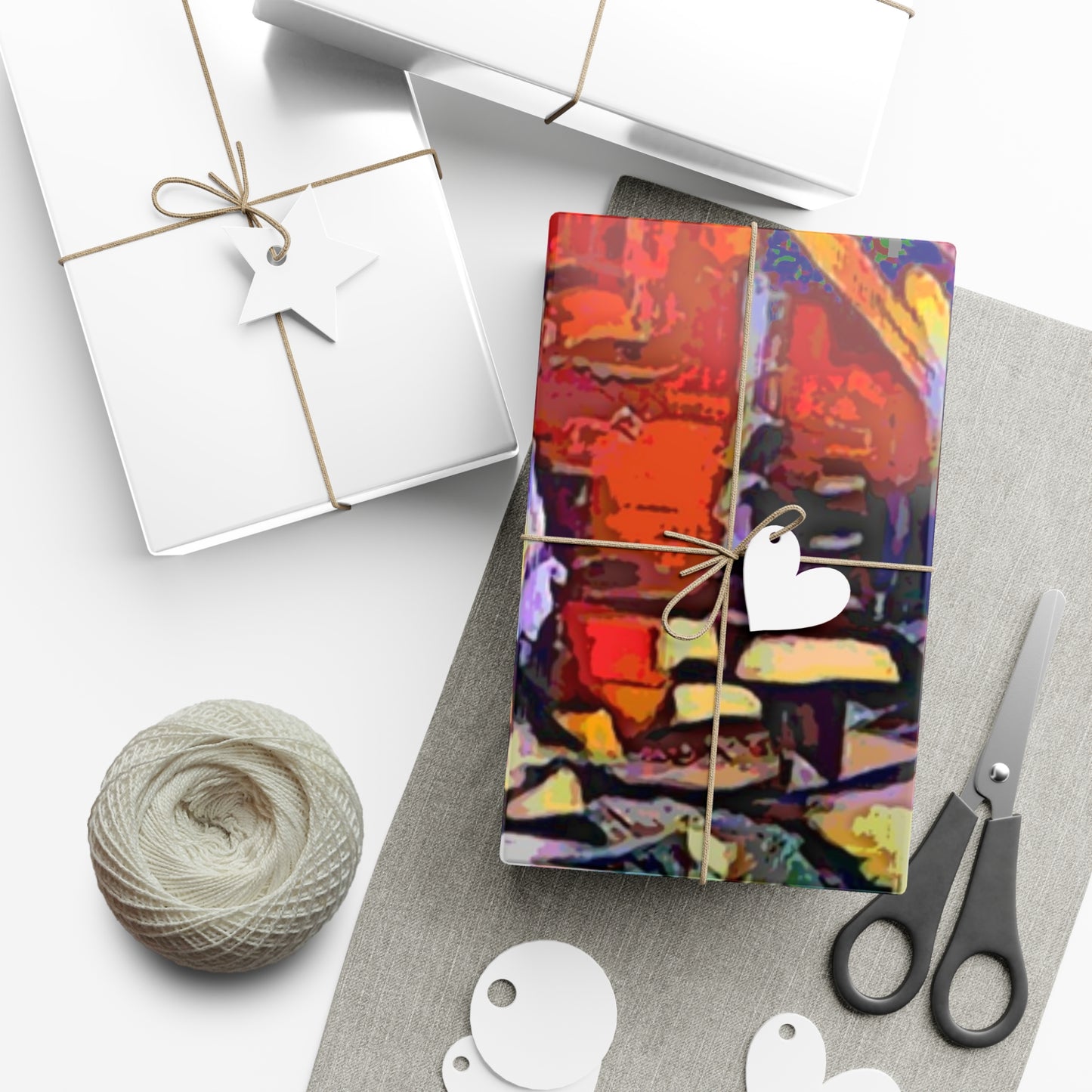 Gift Wrap Papers ... A Very Abstract "Mountain Winter Scene" ... Original Works. Copyright Phot's Photo_LODA: Les Objets D'Art. December 2023 ...