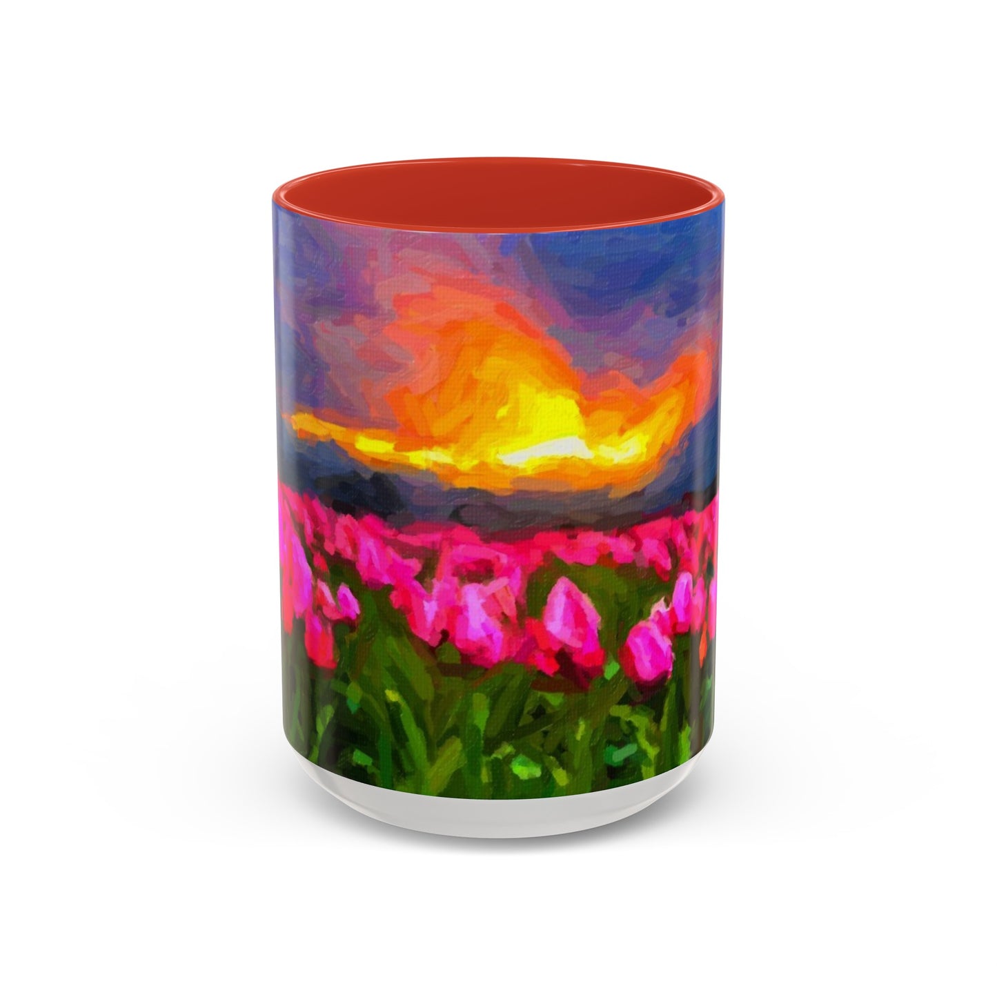 Accent Coffee Mug (11, 15oz) ... Skagit Valley Tulips ... Skagit Valley, Washington ... Family Archives ... Original Works ... Circa 1980's ...