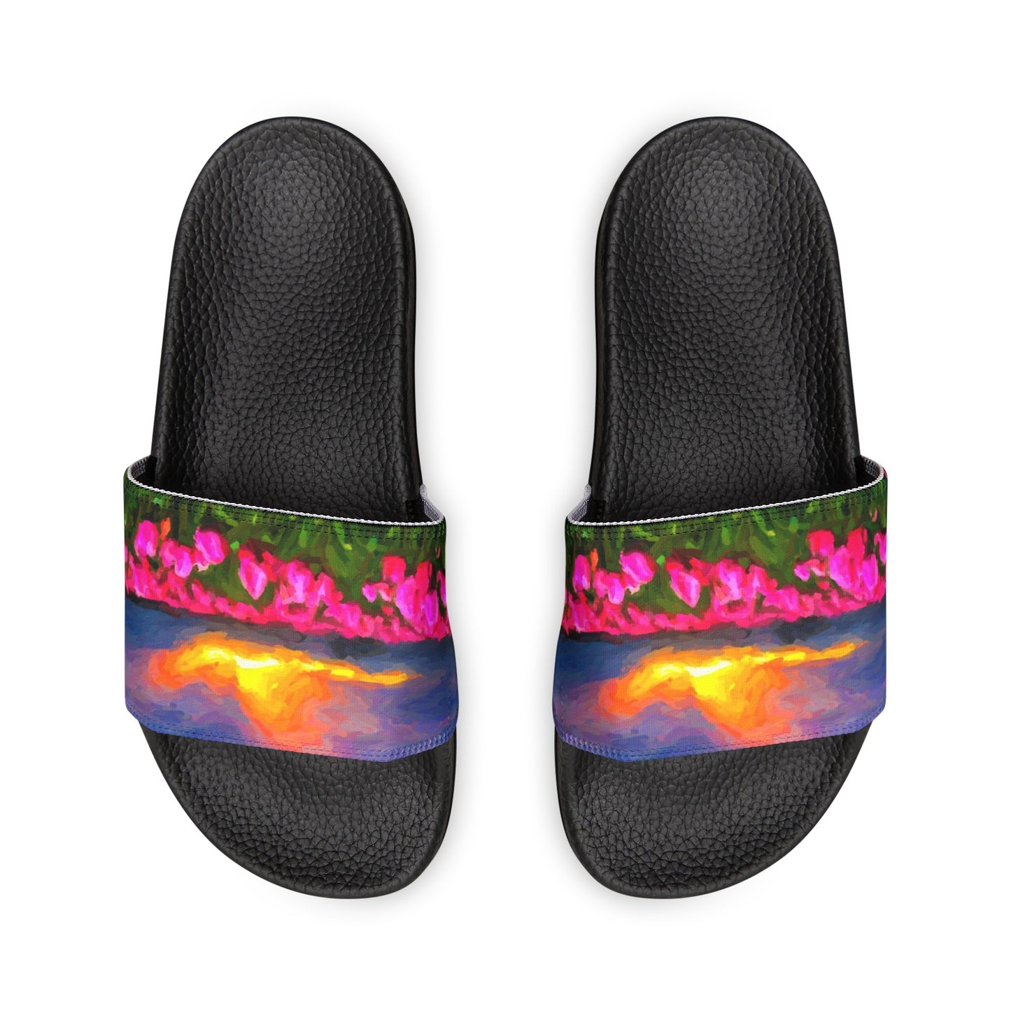 Men's PU Slide Sandals ... Skagit Valley Tulips ... Skagit Valley, Washington ... Family Archives ... Original Works ... Circa 1980's ...