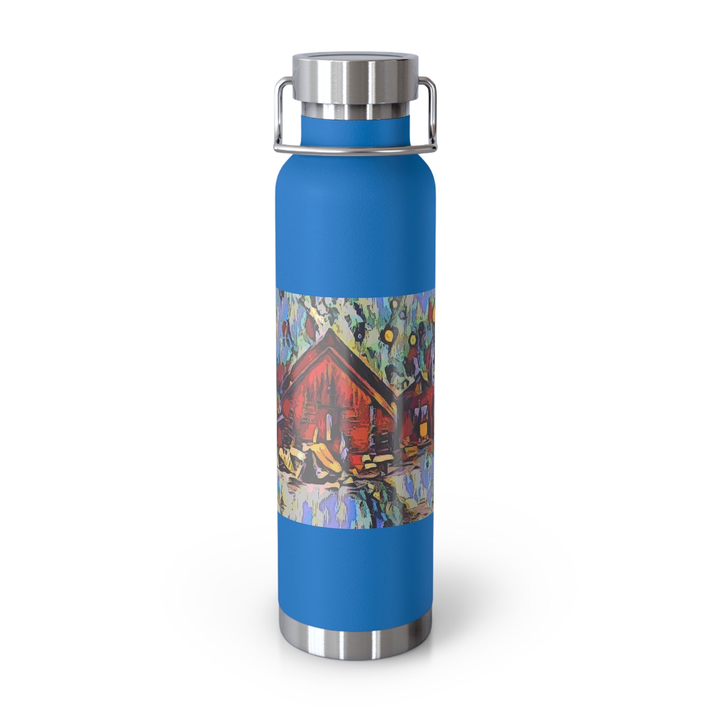 Copper Vacuum Insulated Bottle, 22oz ... A Very Abstract "Mountain Winter Scene" ... Original Works. Copyright Phot's Photo_LODA: Les Objets D'Art. December 2023 ...