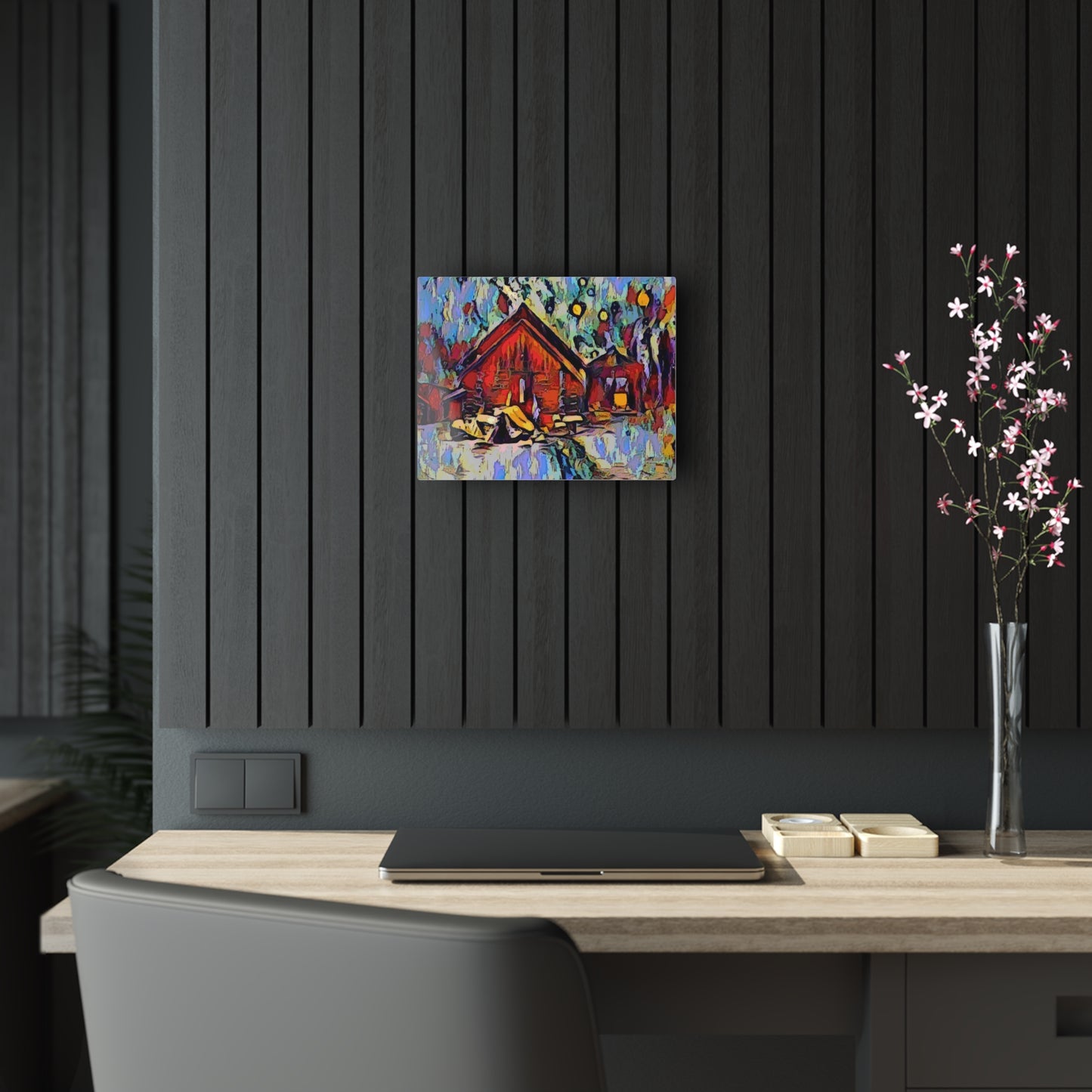 Acrylic Prints ... A Very Abstract "Mountain Winter Scene" ... Original Works. Copyright Phot's Photo_LODA: Les Objets D'Art. December 2023 ...