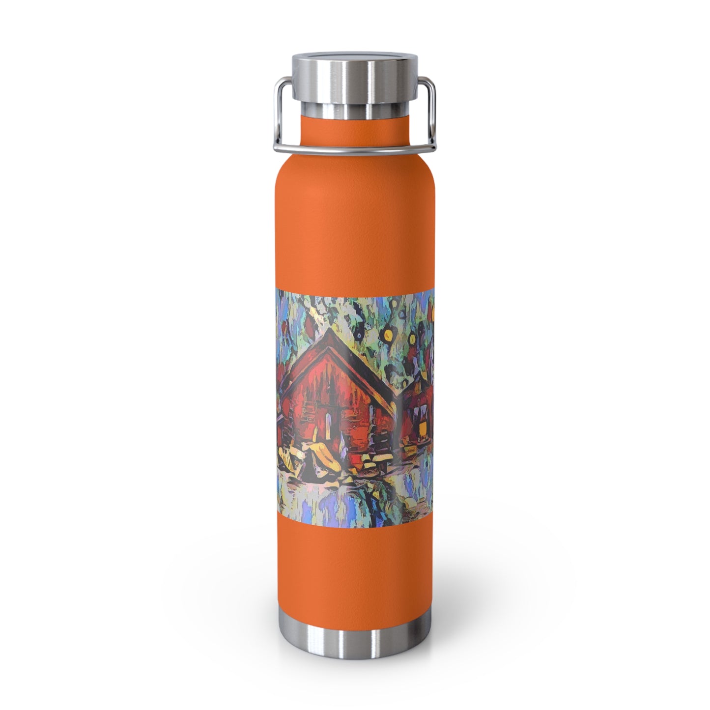 Copper Vacuum Insulated Bottle, 22oz ... A Very Abstract "Mountain Winter Scene" ... Original Works. Copyright Phot's Photo_LODA: Les Objets D'Art. December 2023 ...