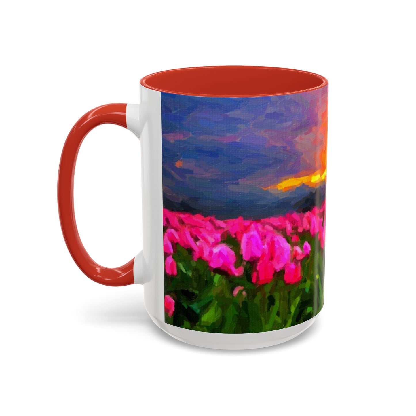 Accent Coffee Mug (11, 15oz) ... Skagit Valley Tulips ... Skagit Valley, Washington ... Family Archives ... Original Works ... Circa 1980's ...