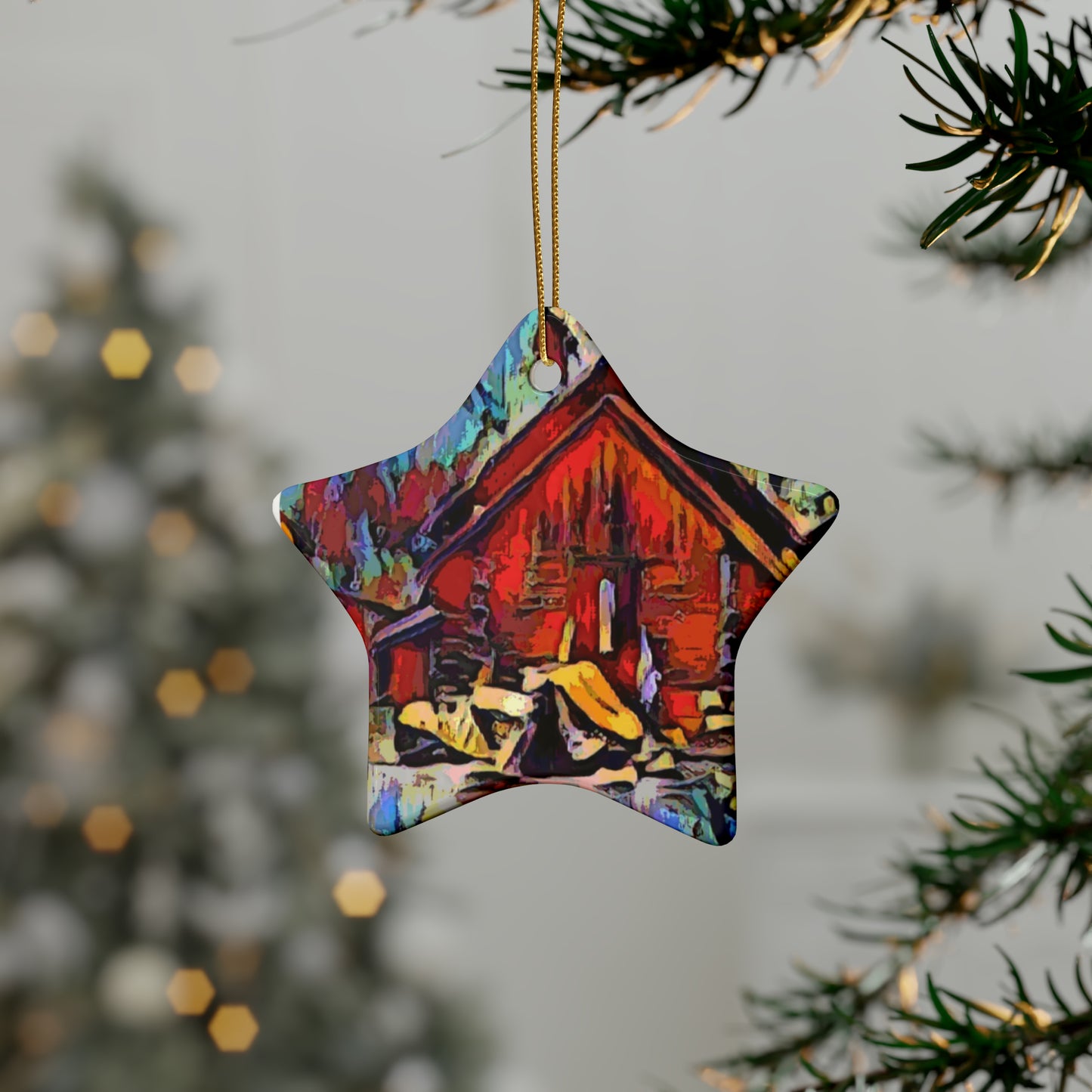 Ceramic Ornaments (1pcs, 5pcs, 10pcs, 20pcs) ... A Very Abstract "Mountain Winter Scene" ... Original Works. Copyright Phot's Photo_LODA: Les Objets D'Art. December 2023 ...