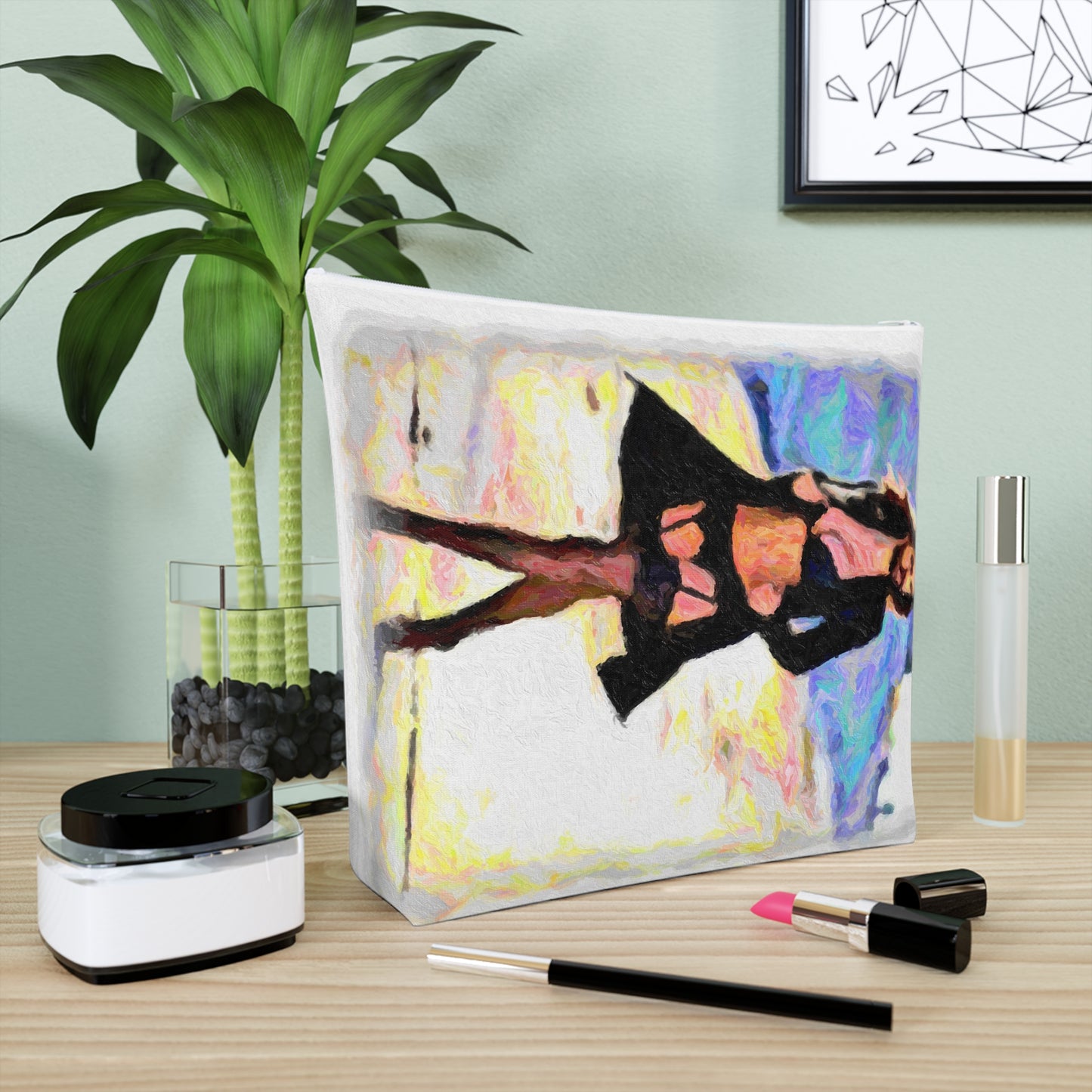 Cotton Cosmetic Bag ... The Low Spark of High_HEELED_Boys ... 'Garterbelt & Bra Inclusive!' ... Original Works ...