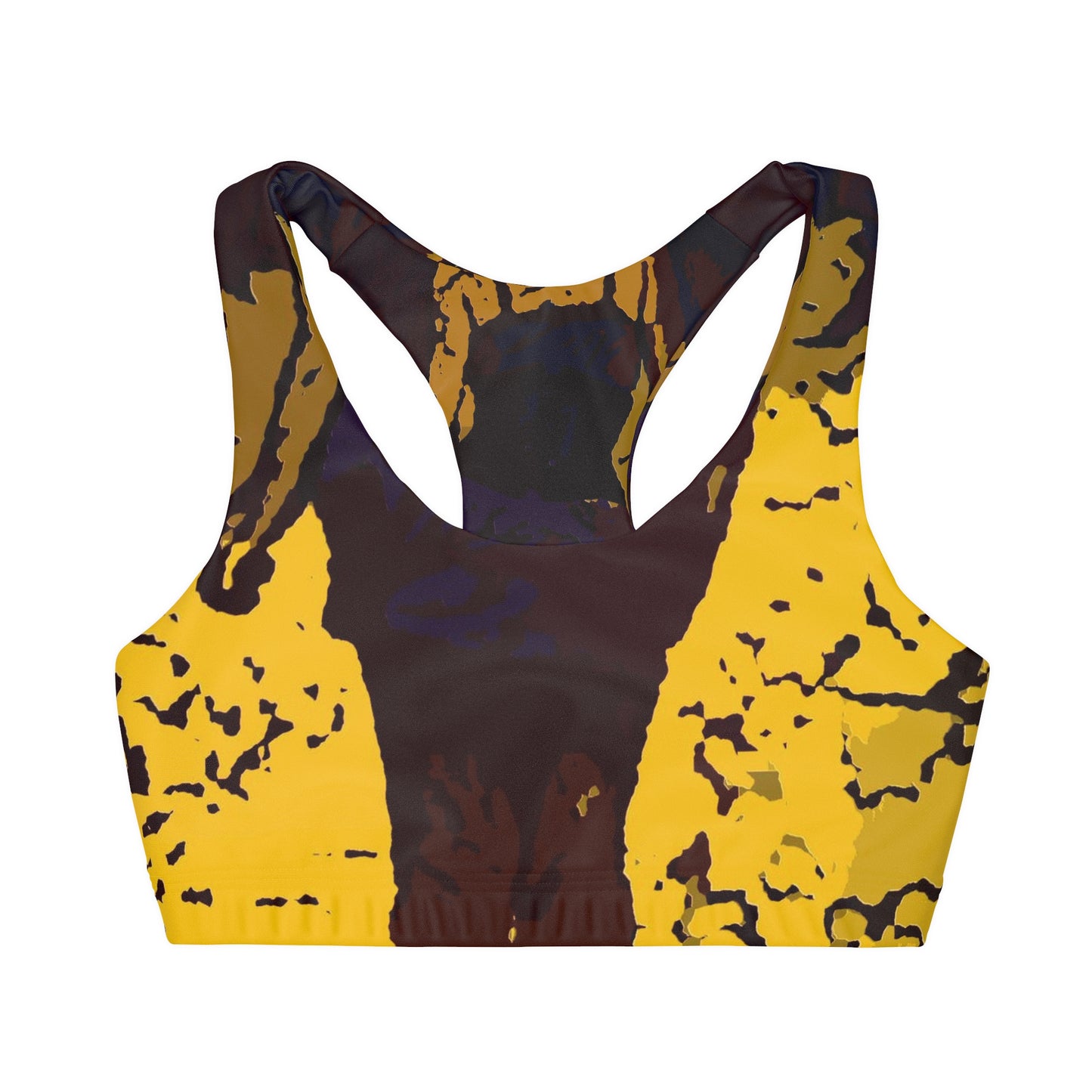 Girls' Double Lined Seamless Sports Bra (AOP) ...  I'll Walk 'A-Hundred-Miles' In Stilettos ... Original Works ... June 2023. Central Idaho, USA ...