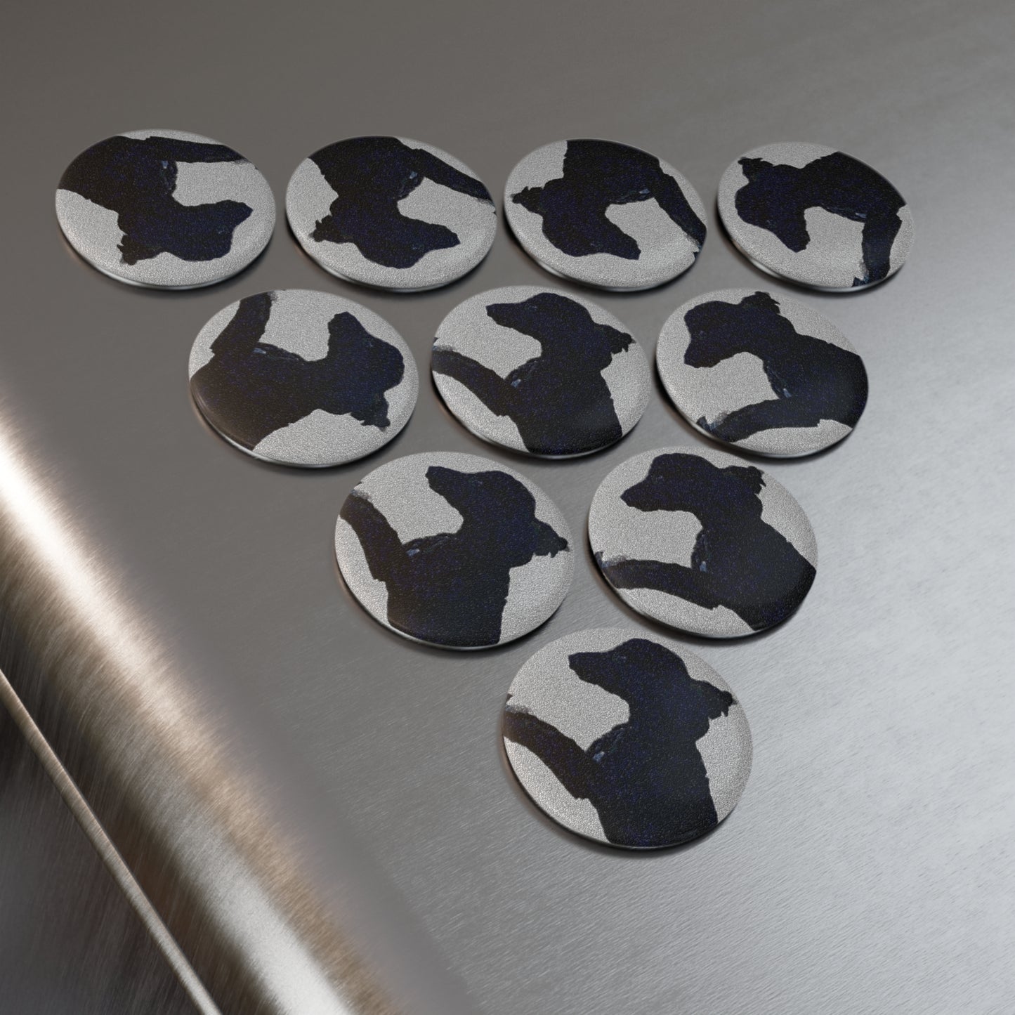 Button Magnet, Round (1 & 10 pcs) ... Jett Stenzel ... "Having Fun With Dad & Friends" ... Rhett Creek, Idaho ... Spring 2023 ... Original Works ...