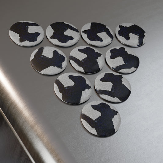 Button Magnet, Round (1 & 10 pcs) ... Jett Stenzel ... "Having Fun With Dad & Friends" ... Rhett Creek, Idaho ... Spring 2023 ... Original Works ...