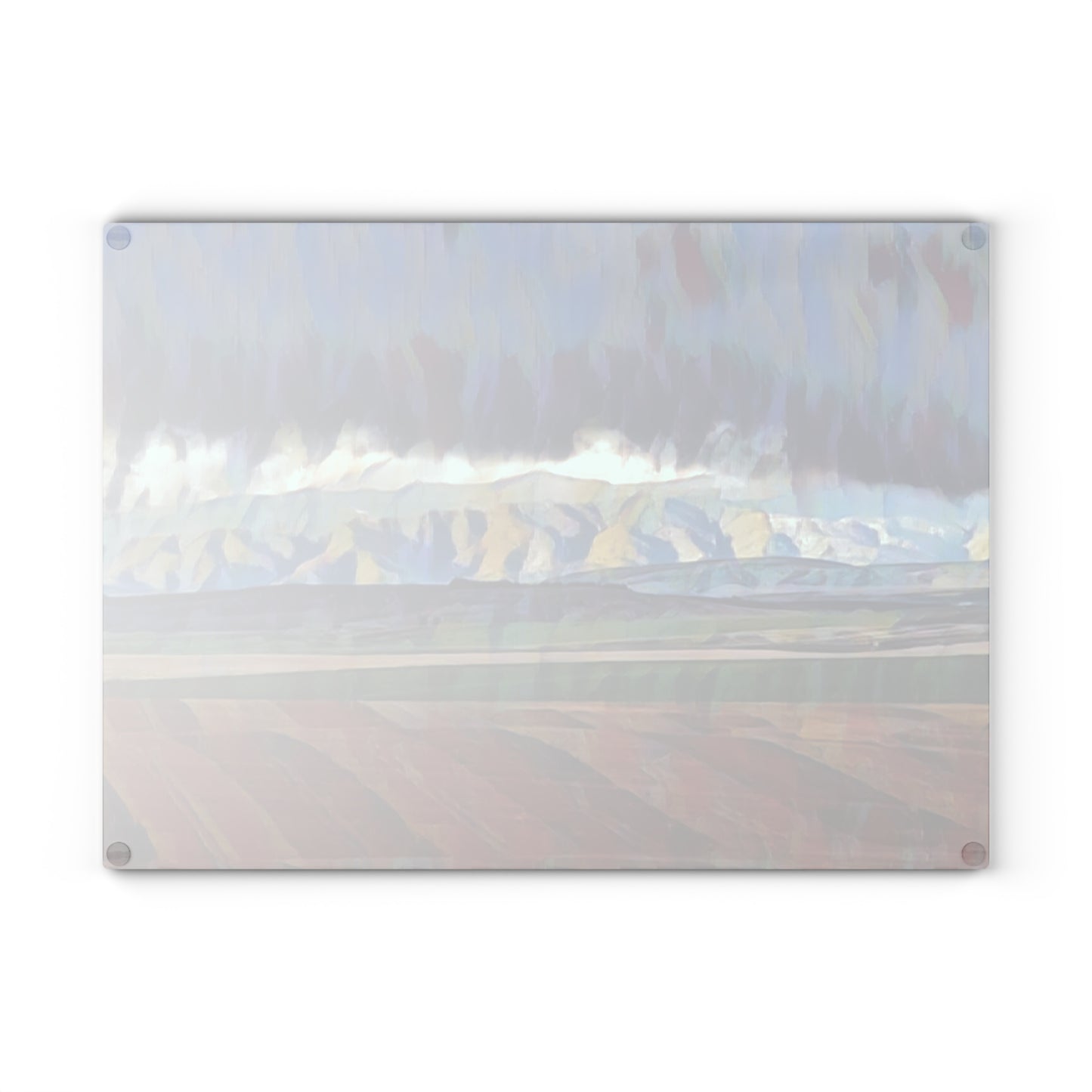 Glass Cutting Board ...  On-The-Prairie .. "The Storm Is Brewing" ... Central Idaho: November 2023 ... Original Works ...