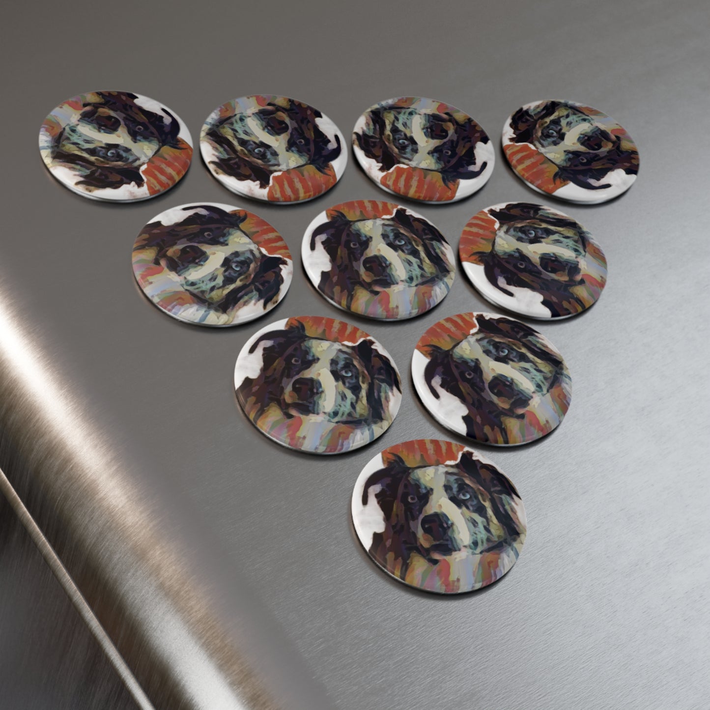 Button Magnet, Round (1 & 10 pcs) ... Ozzy-Hippensteel ... "Don't Cry Now ... Dry-Your-Eyes ... On-The-Wind". Original Works. May 2023.