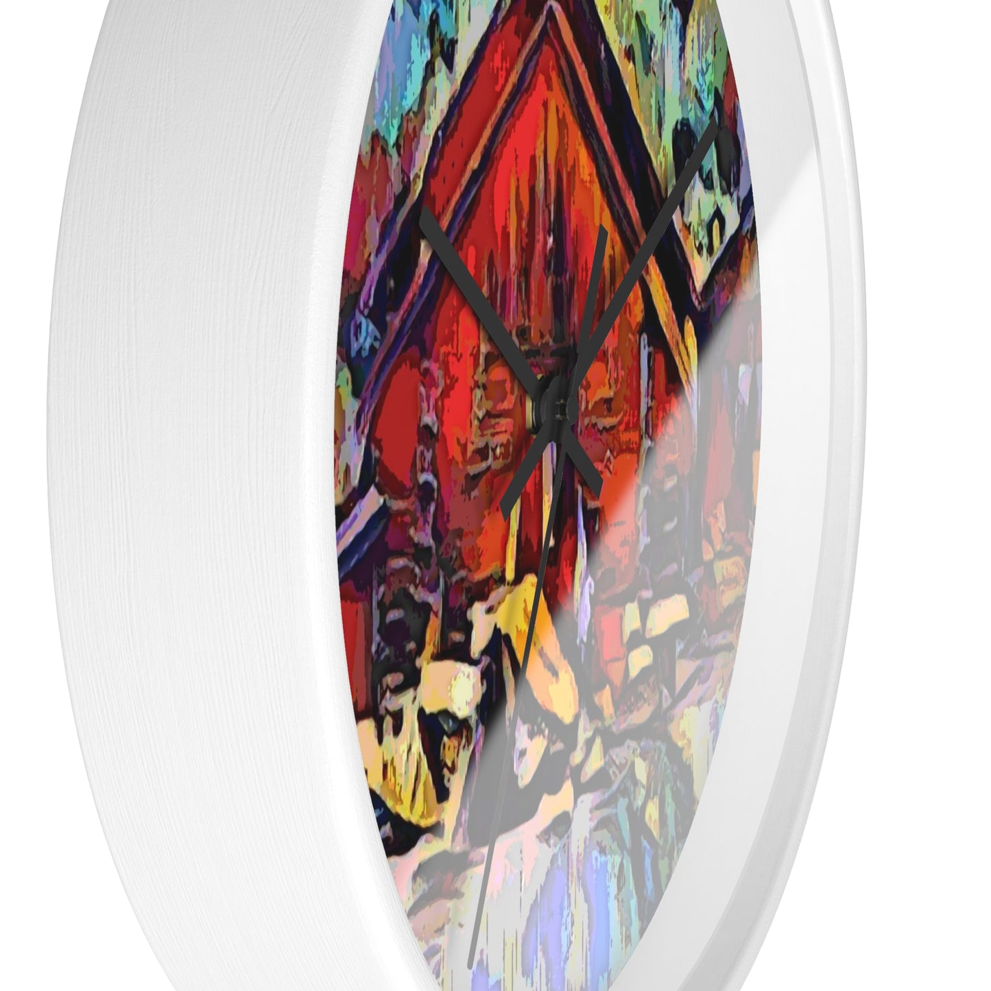 Wall Clock ... A Very Abstract "Mountain Winter Scene" ... Original Works. Copyright Phot's Photo_LODA: Les Objets D'Art. December 2023 ...