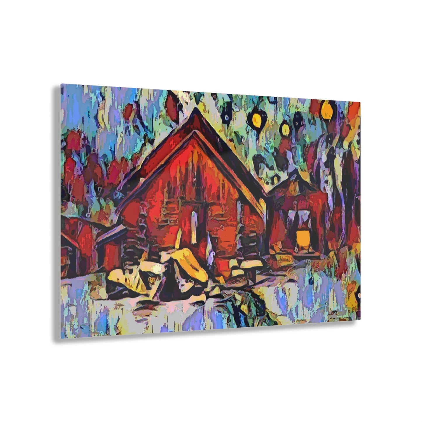 Acrylic Prints ... A Very Abstract "Mountain Winter Scene" ... Original Works. Copyright Phot's Photo_LODA: Les Objets D'Art. December 2023 ...