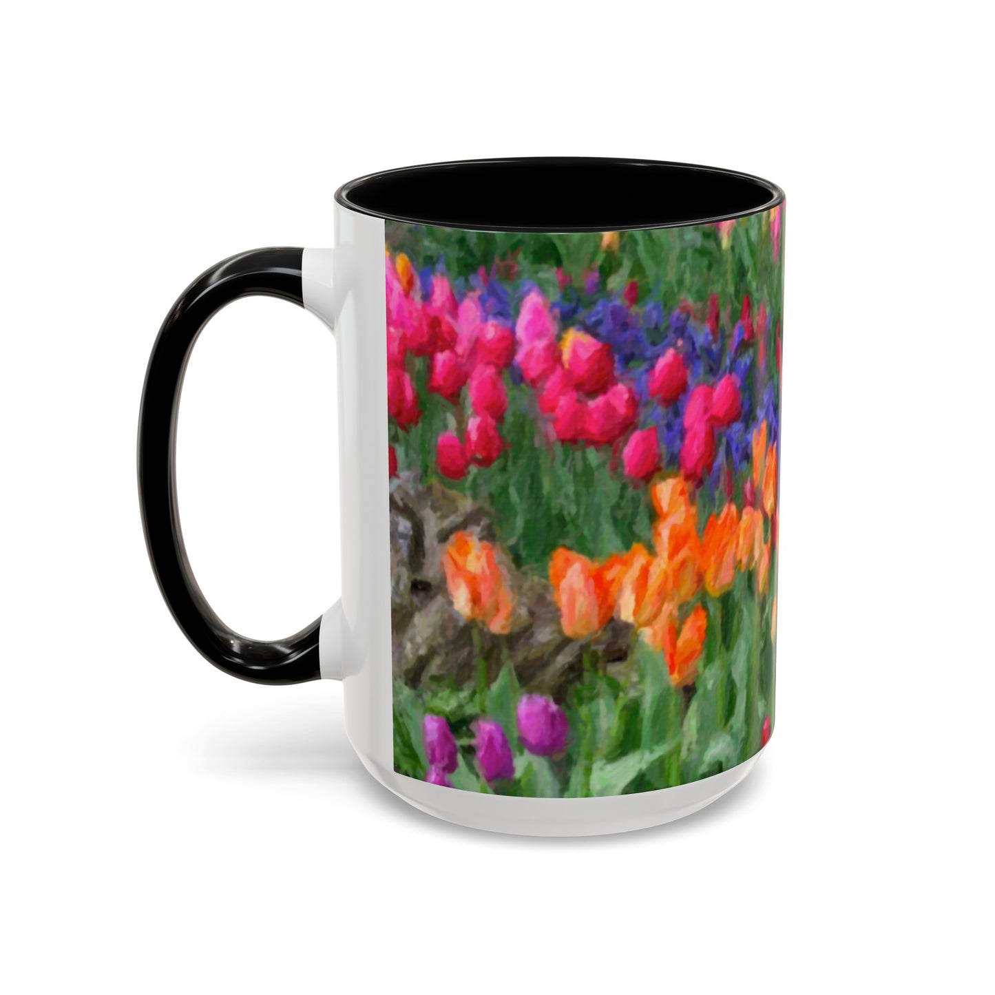 Accent Coffee Mug (11, 15oz) ... Skagit Valley Tulips ... Skagit Valley, Washington ... Family Archives ... Original Works ... Circa 1980's ...
