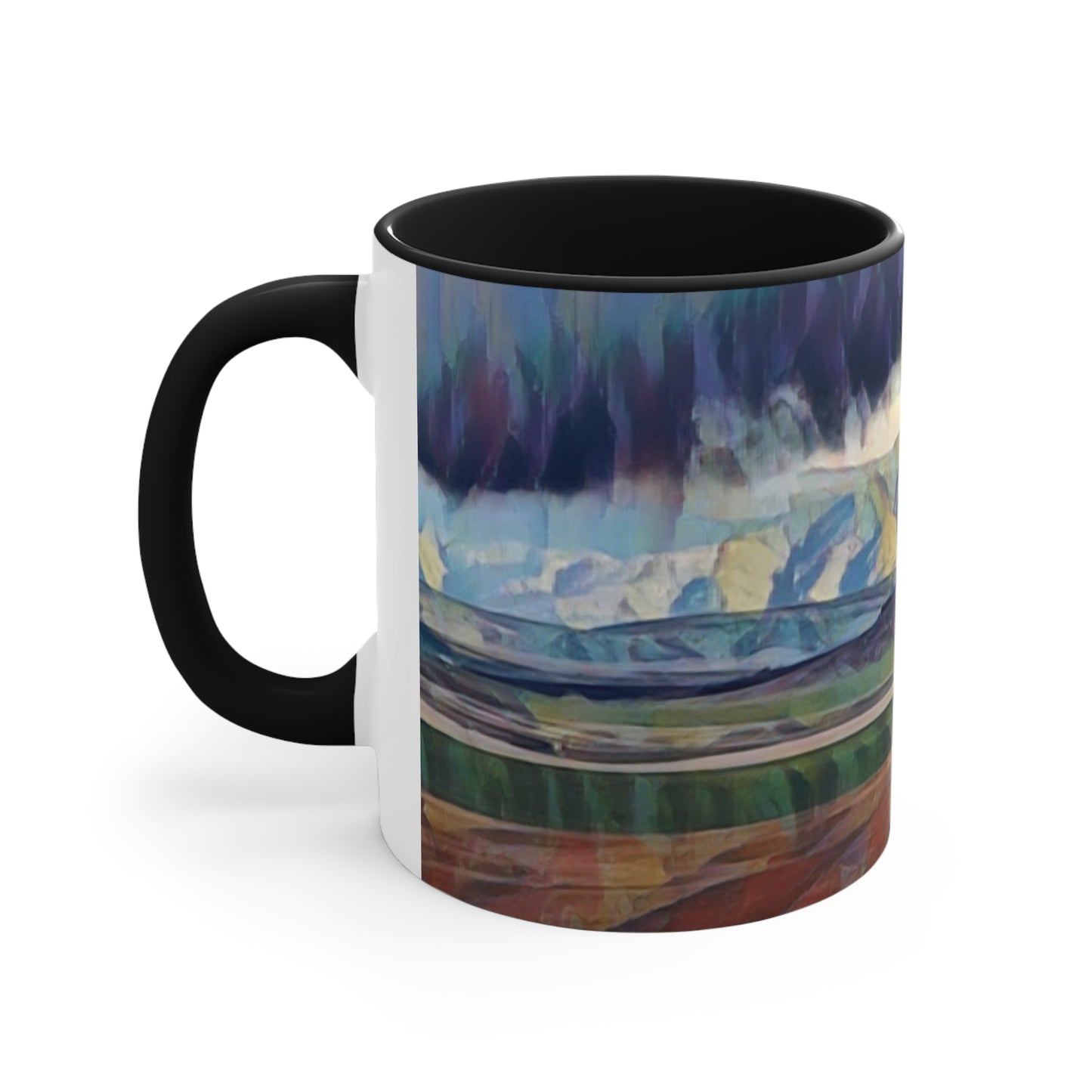 Accent Coffee Mug, 11oz ...  On-The-Prairie .. "The Storm Is Brewing" ... Central Idaho: November 2023 ... Original Works ...