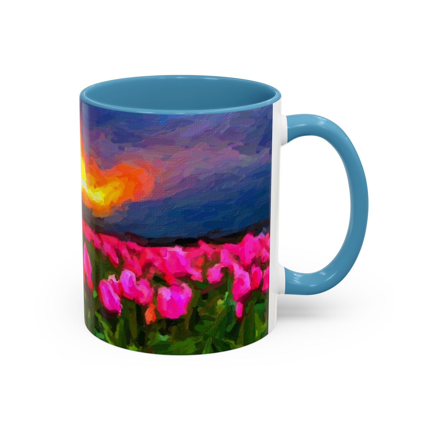 Accent Coffee Mug (11, 15oz) ... Skagit Valley Tulips ... Skagit Valley, Washington ... Family Archives ... Original Works ... Circa 1980's ...