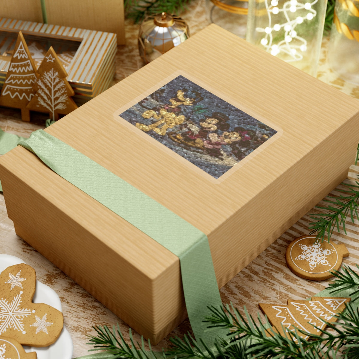 Kiss-Cut Stickers ... Mickey_N_Minnie Mouse & Pluto ... "A Winter Sleigh Ride" ... Original Works. Winter 2023 ...
