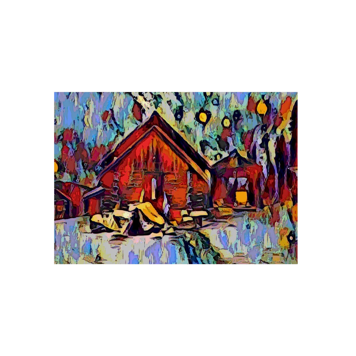 Aluminum Composite Panels ... A Very Abstract "Mountain Winter Scene" ... Original Works. Copyright Phot's Photo_LODA: Les Objets D'Art. December 2023 ...