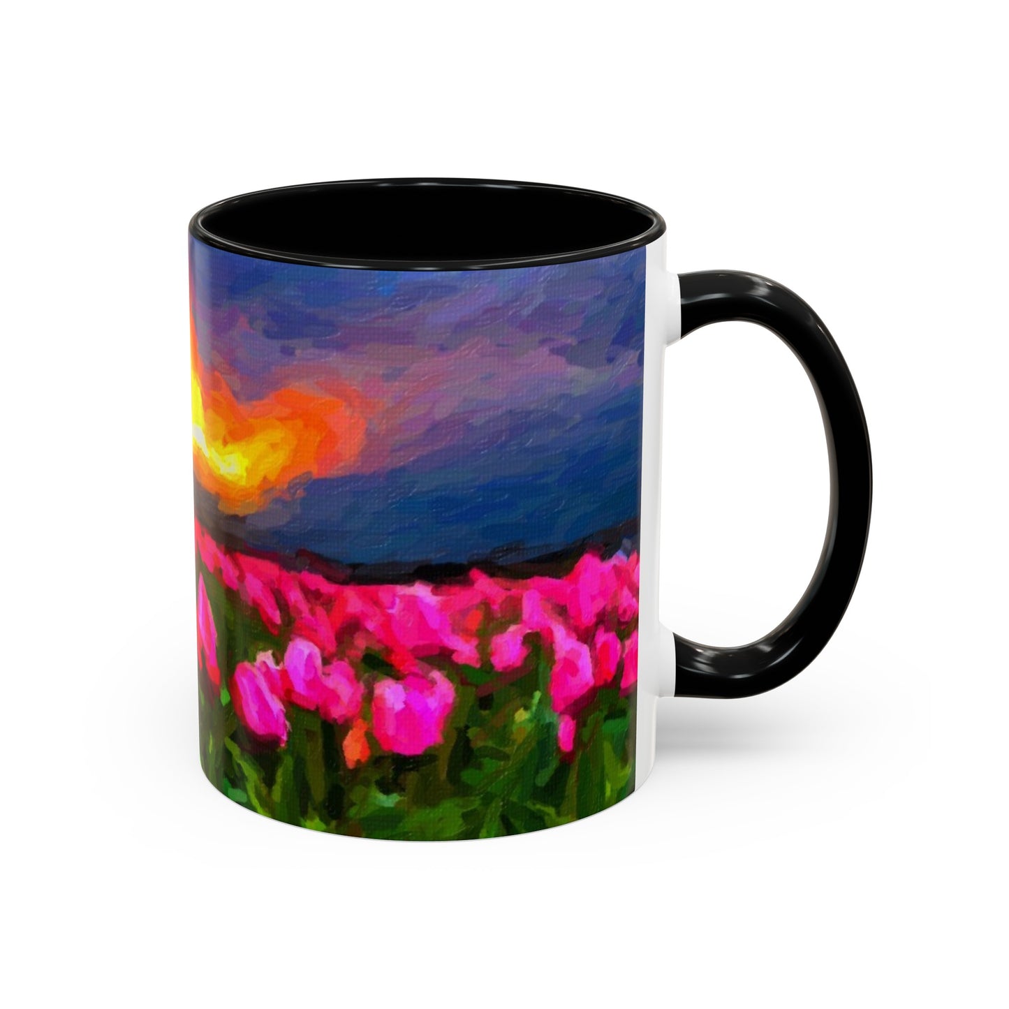 Accent Coffee Mug (11, 15oz) ... Skagit Valley Tulips ... Skagit Valley, Washington ... Family Archives ... Original Works ... Circa 1980's ...