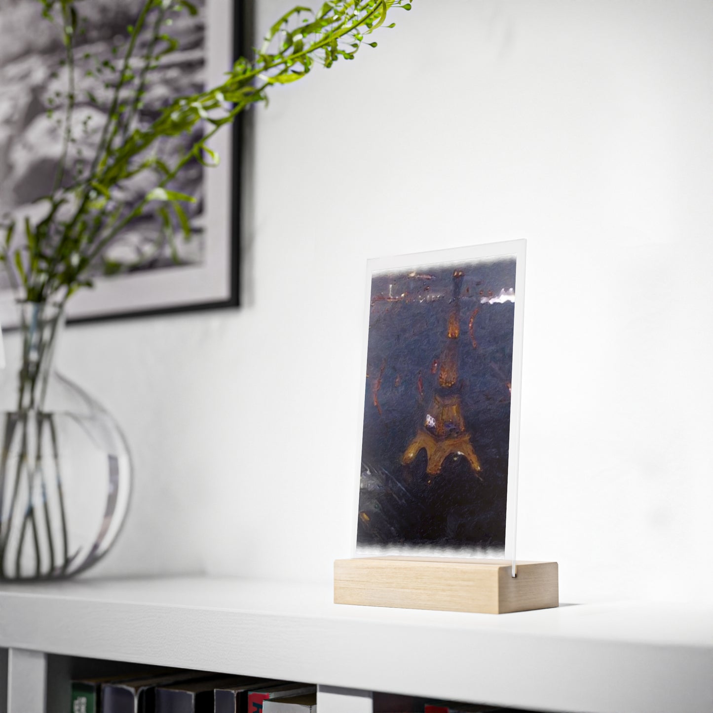 Acrylic Sign with Wooden Stand ... "Jeux Olympiques de Paris" ... Paris_2024 ... 'Cérémonies d'ouverture' ... Juliet 2024 ... Original Works ...
