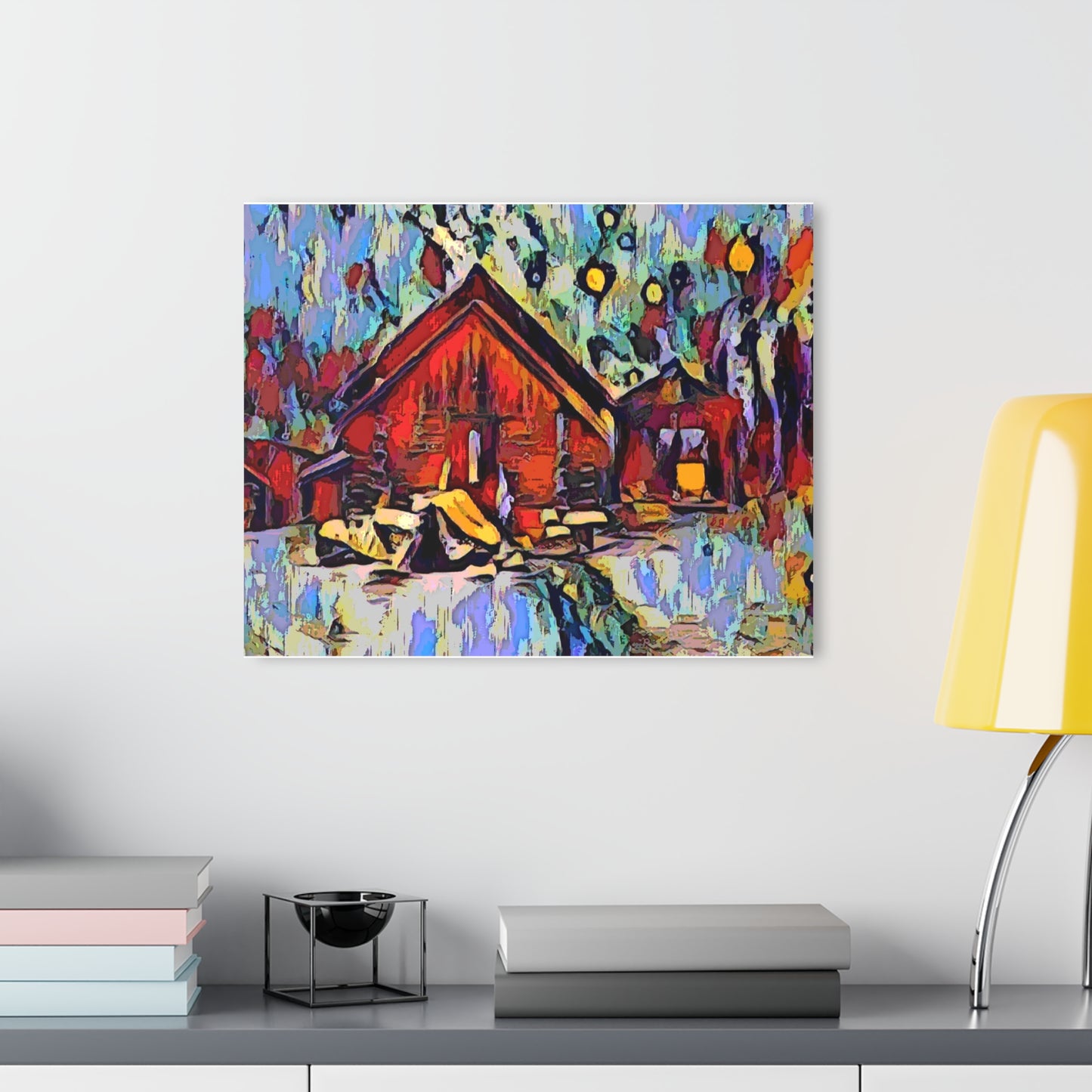 Acrylic Prints (French Cleat Hanging) ... A Very Abstract "Mountain Winter Scene" ... Original Works. Copyright Phot's Photo_LODA: Les Objets D'Art. December 2023 ...