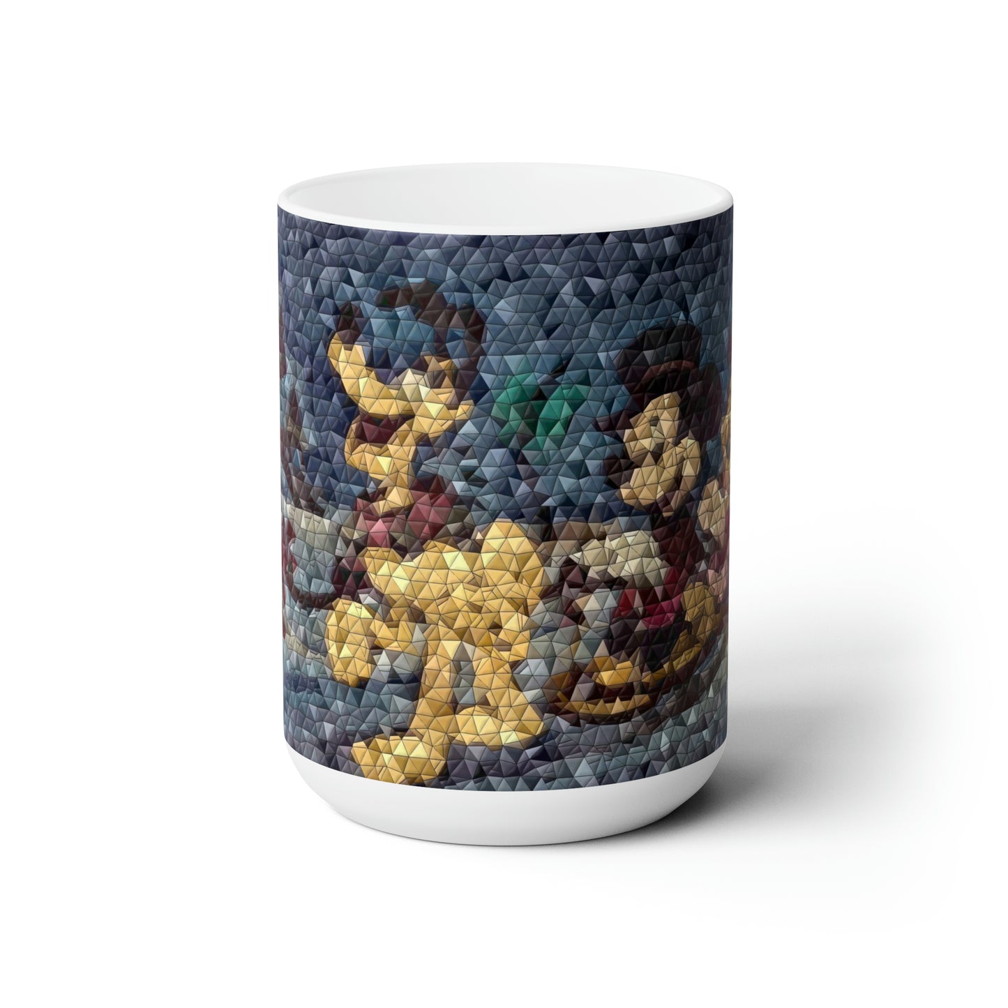 Ceramic Mug 15oz ... Mickey_N_Minnie Mouse & Pluto ... "A Winter Sleigh Ride" ... Original Works. Winter 2023 ...