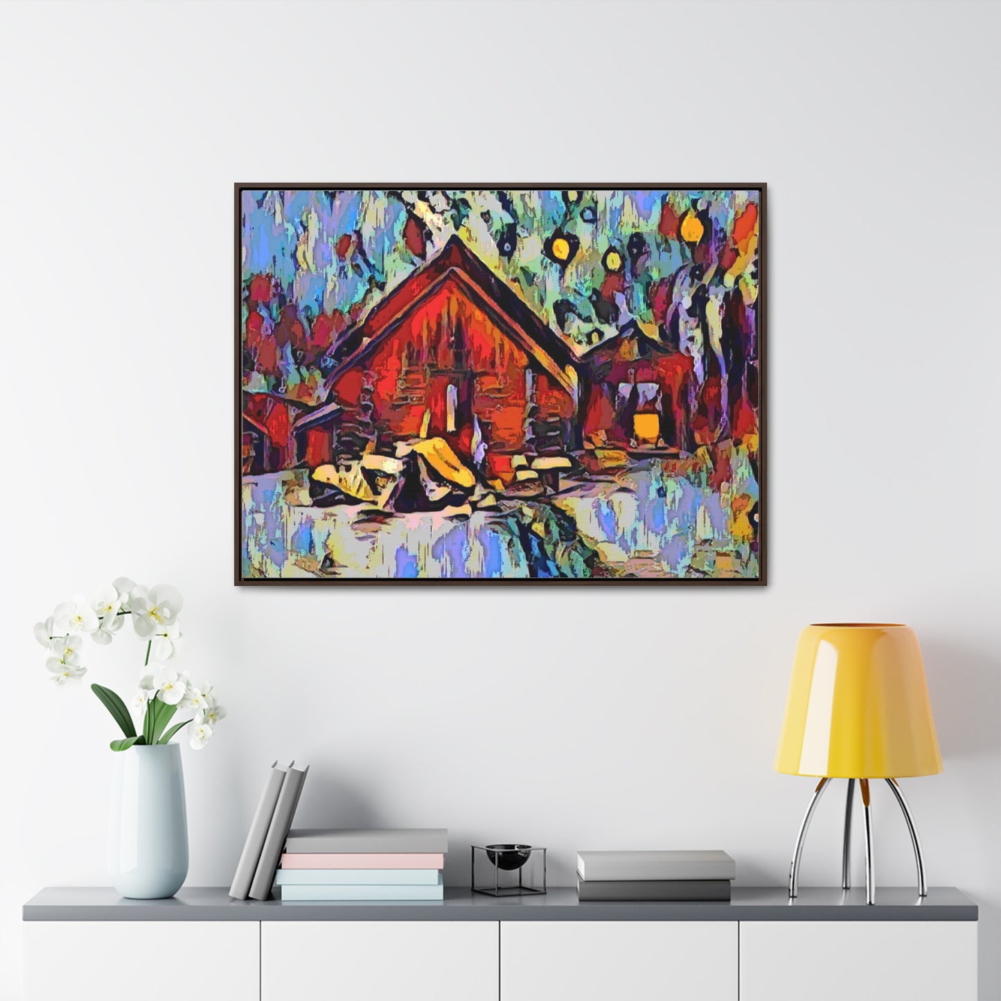 Gallery Canvas Wraps, Horizontal Frame ... A Very Abstract "Mountain Winter Scene" ... Original Works. Copyright Phot's Photo_LODA: Les Objets D'Art. December 2023 ...