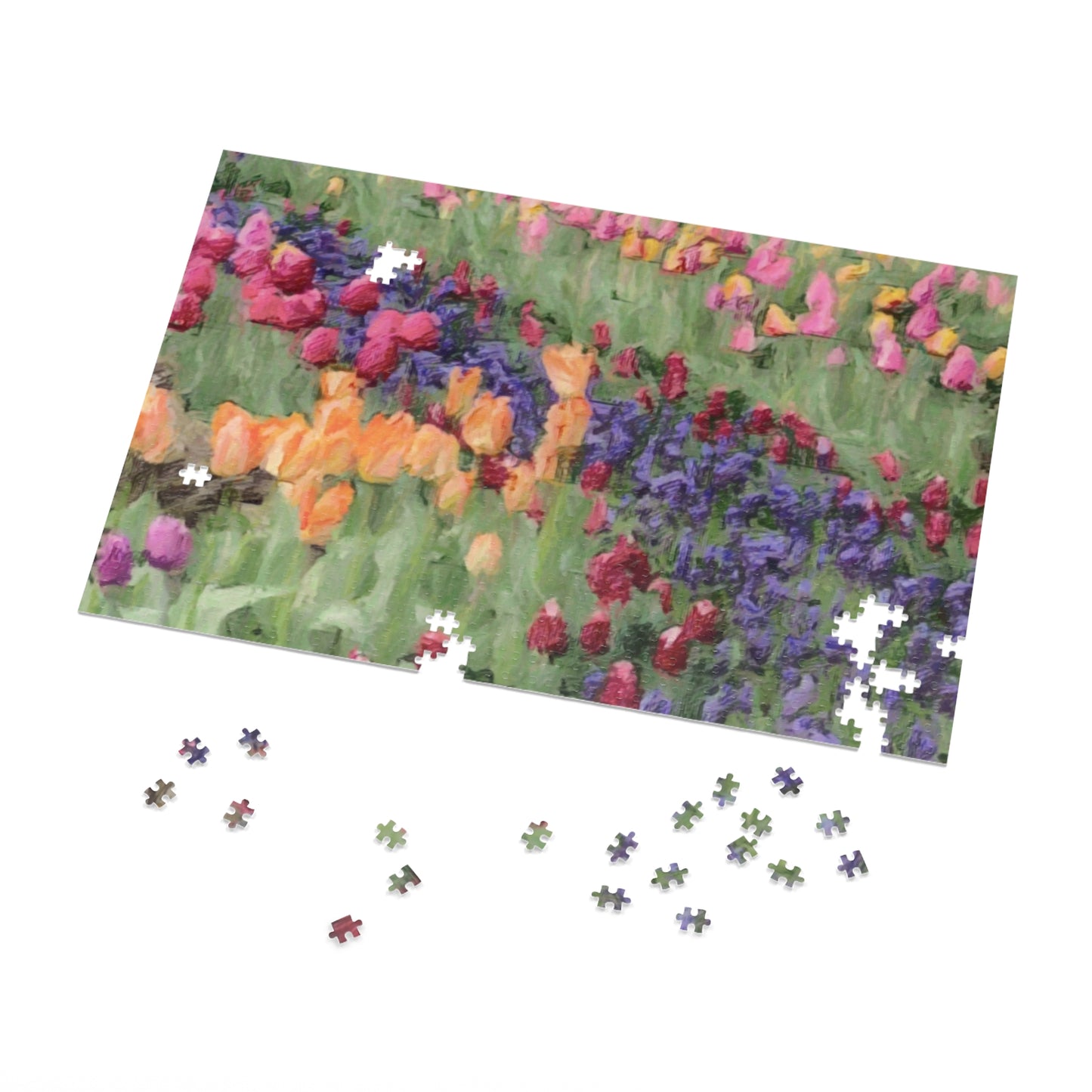 Jigsaw Puzzle (30, 110, 252, 500,1000-Piece) ... Skagit Valley Tulips ... Skagit Valley, Washington ... Family Archives ... Original Works ... Circa 1980's ...