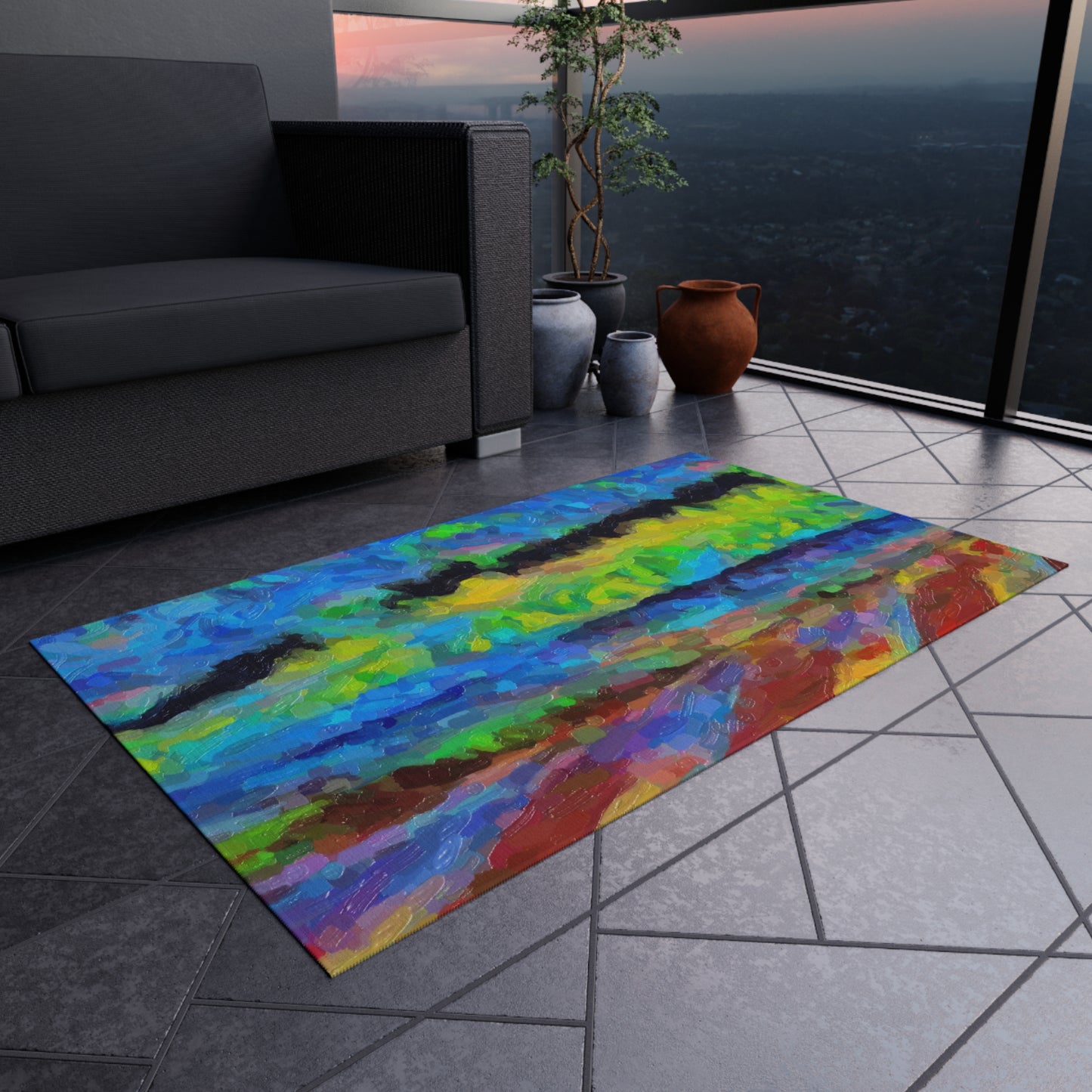 Outdoor Rug ... On-The-Prairie .. "The Storm Is Brewing" ... Central Idaho: November 2023 ... Original Works  ...