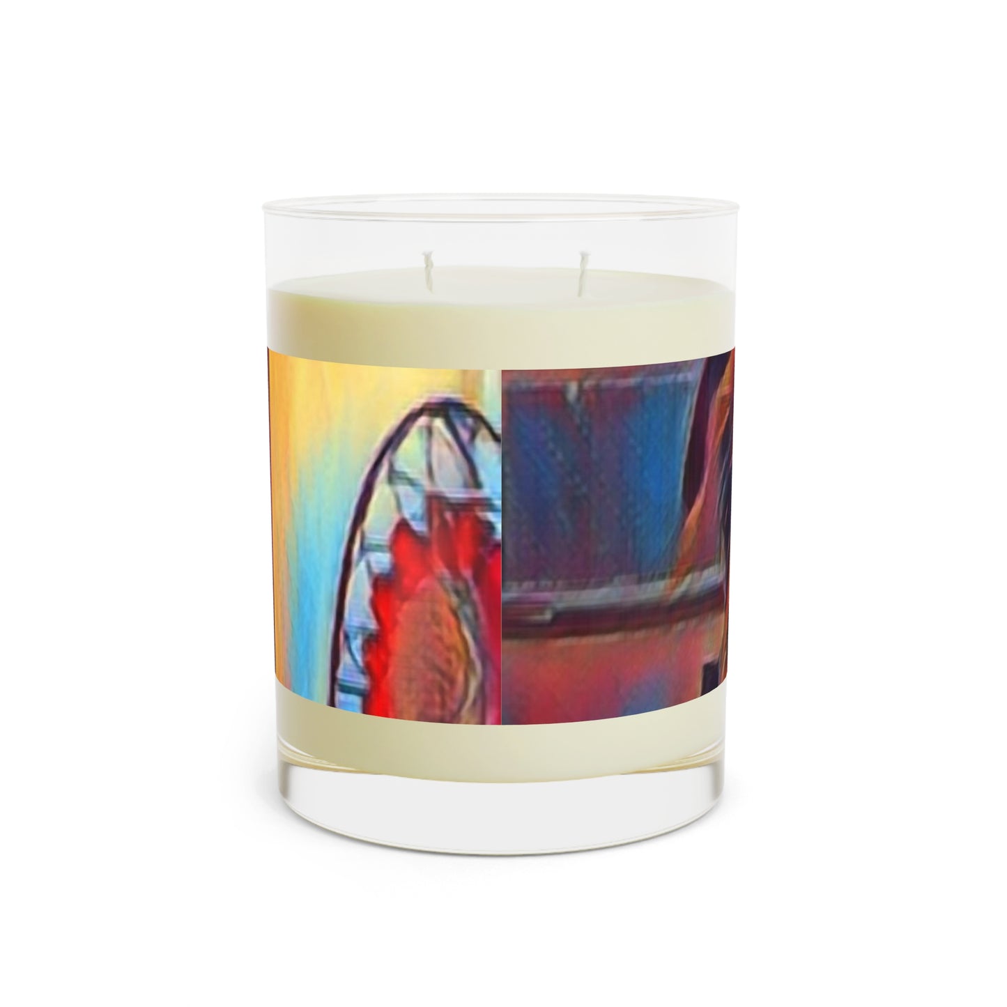 Scented Candle - Full Glass, 11oz ... Ozzy-Hippensteel ... "Don't Cry Now ... Dry-Your-Eyes ... On-The-Wind". Original Works. May 2023.