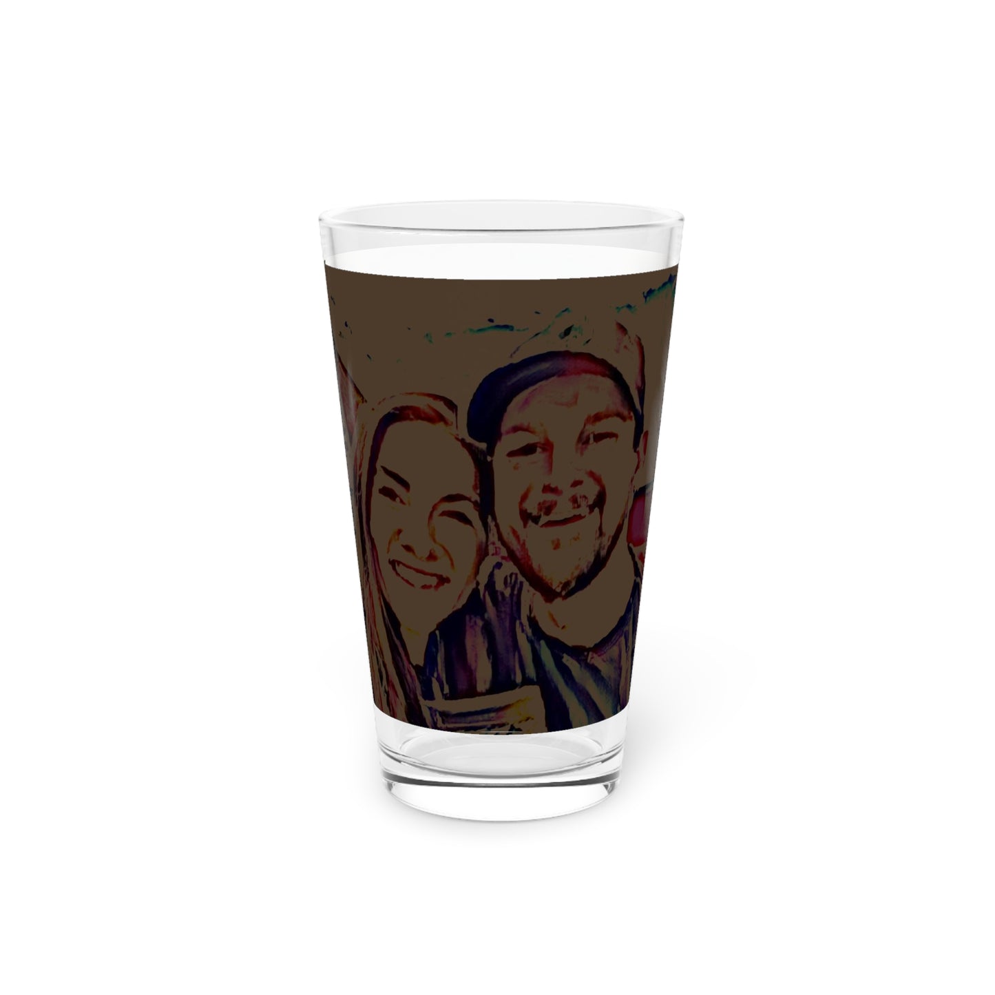 Pint Glass, 16oz ... "The Best Of Friends" ... Original Works ... December 2023 ... Central Idaho, USA.