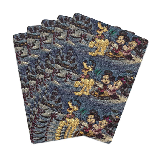 Custom Poker Cards ... Mickey_N_Minnie Mouse & Pluto ... "A Winter Sleigh Ride" ... Original Works. Winter 2023 ...