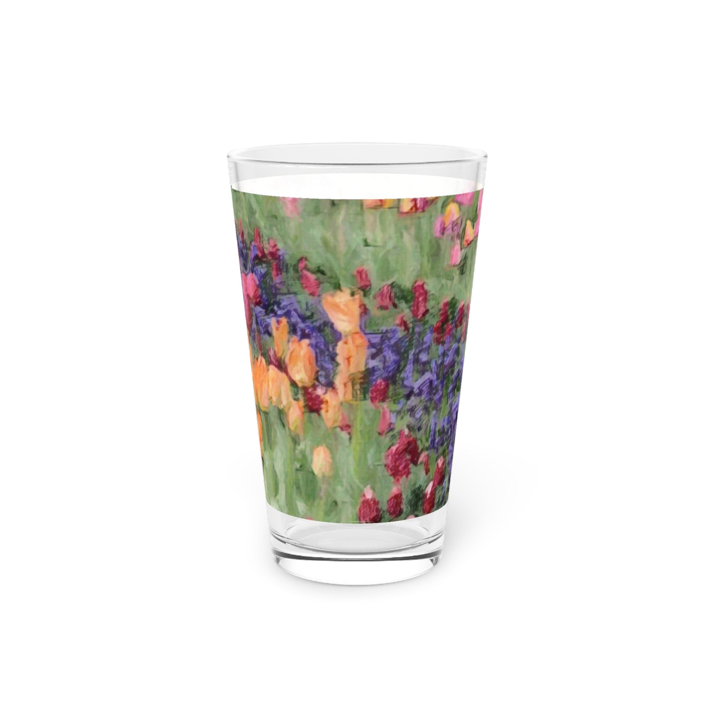 Pint Glass, 16oz ... Skagit Valley Tulips ... Skagit Valley, Washington ... Family Archives ... Original Works ... Circa 1980's ...