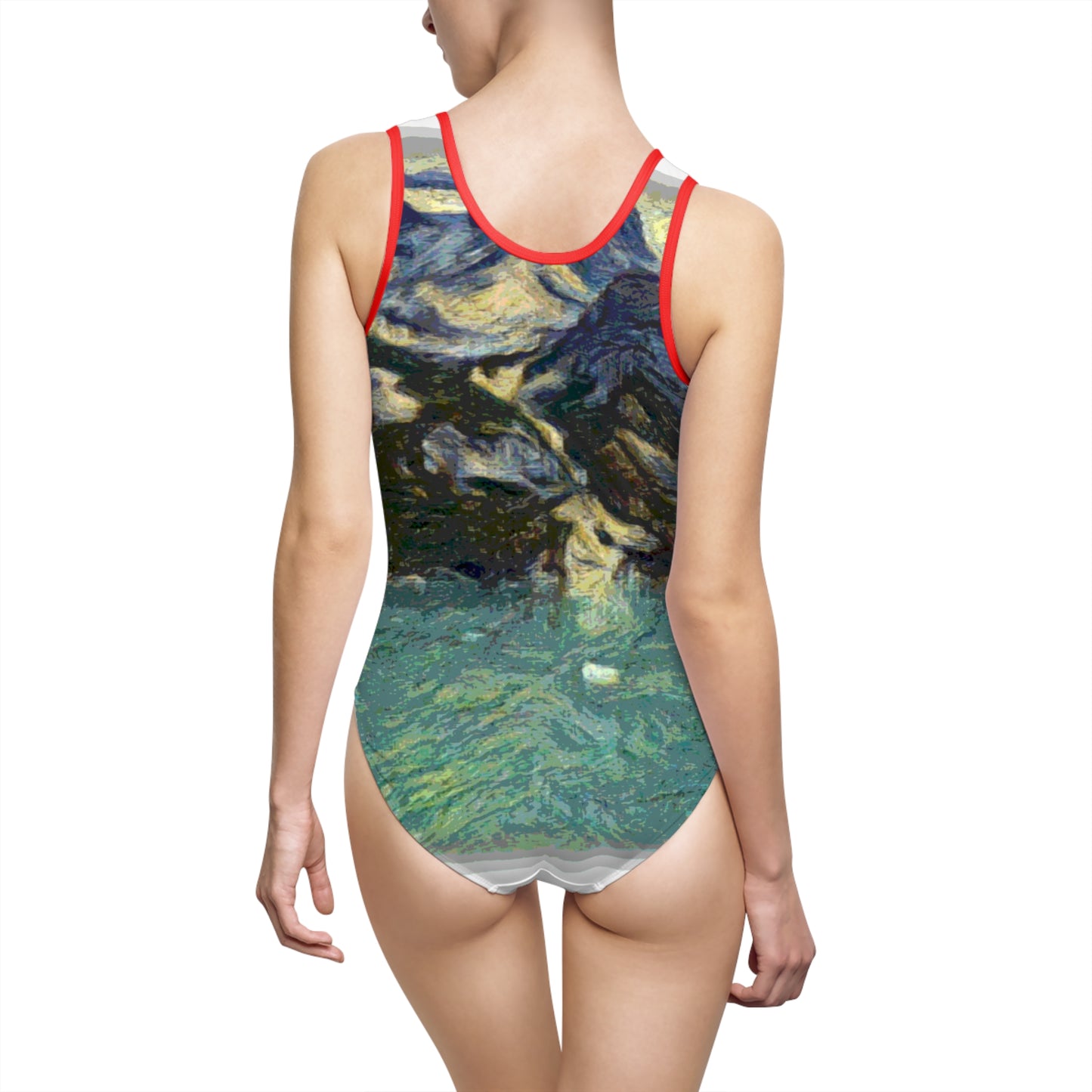 Women's Classic One-Piece Swimsuit (AOP) ... Tracy Arm Fjord ... South Of Skagway, Alaska ... Summer: June 2024 ... Original Works ...