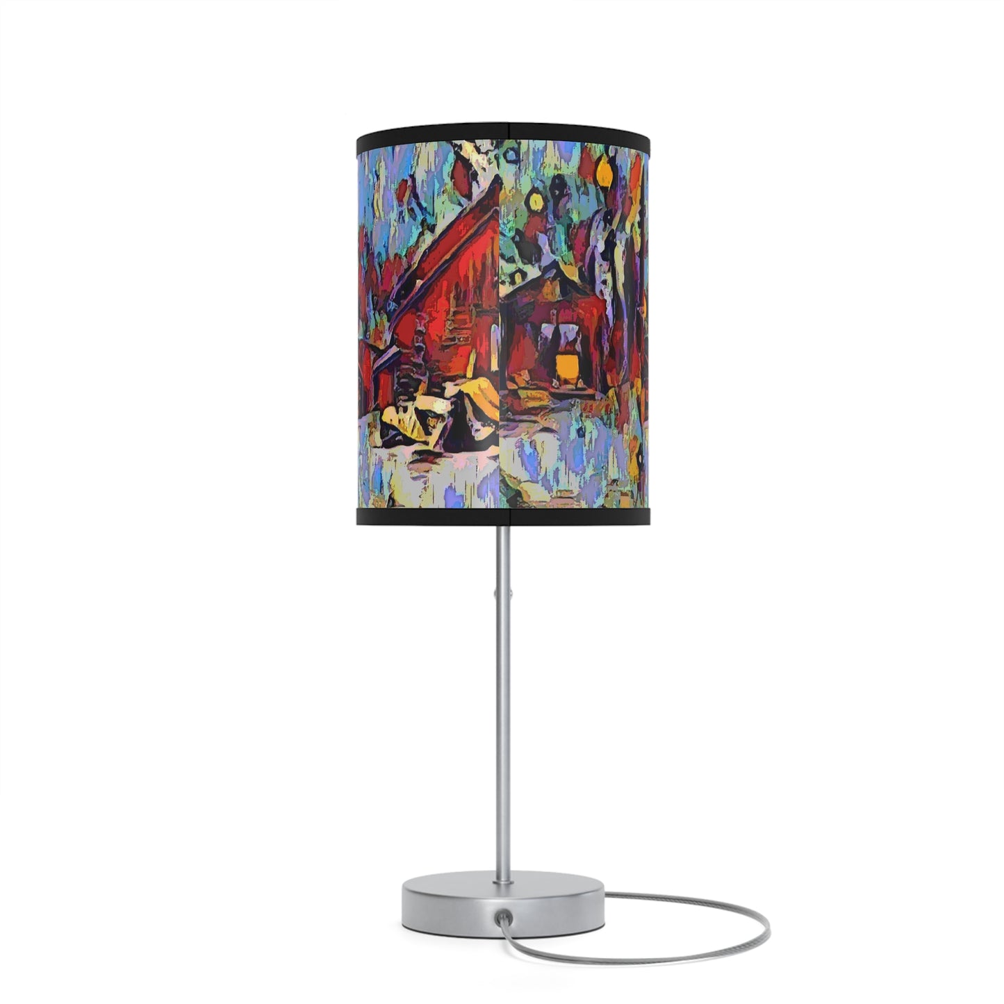 Lamp on a Stand, US|CA plug ... A Very Abstract "Mountain Winter Scene" ... Original Works. Copyright Phot's Photo_LODA: Les Objets D'Art. December 2023 ...