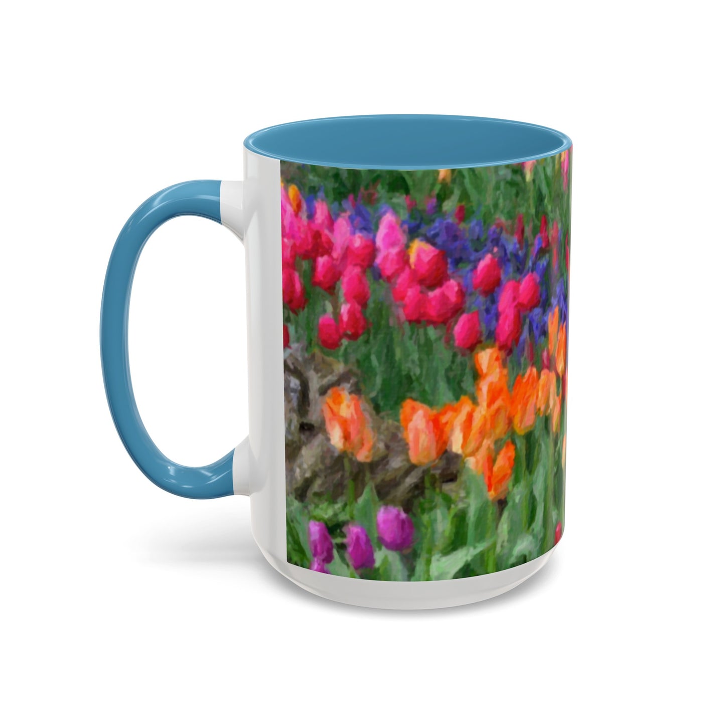 Accent Coffee Mug (11, 15oz) ... Skagit Valley Tulips ... Skagit Valley, Washington ... Family Archives ... Original Works ... Circa 1980's ...