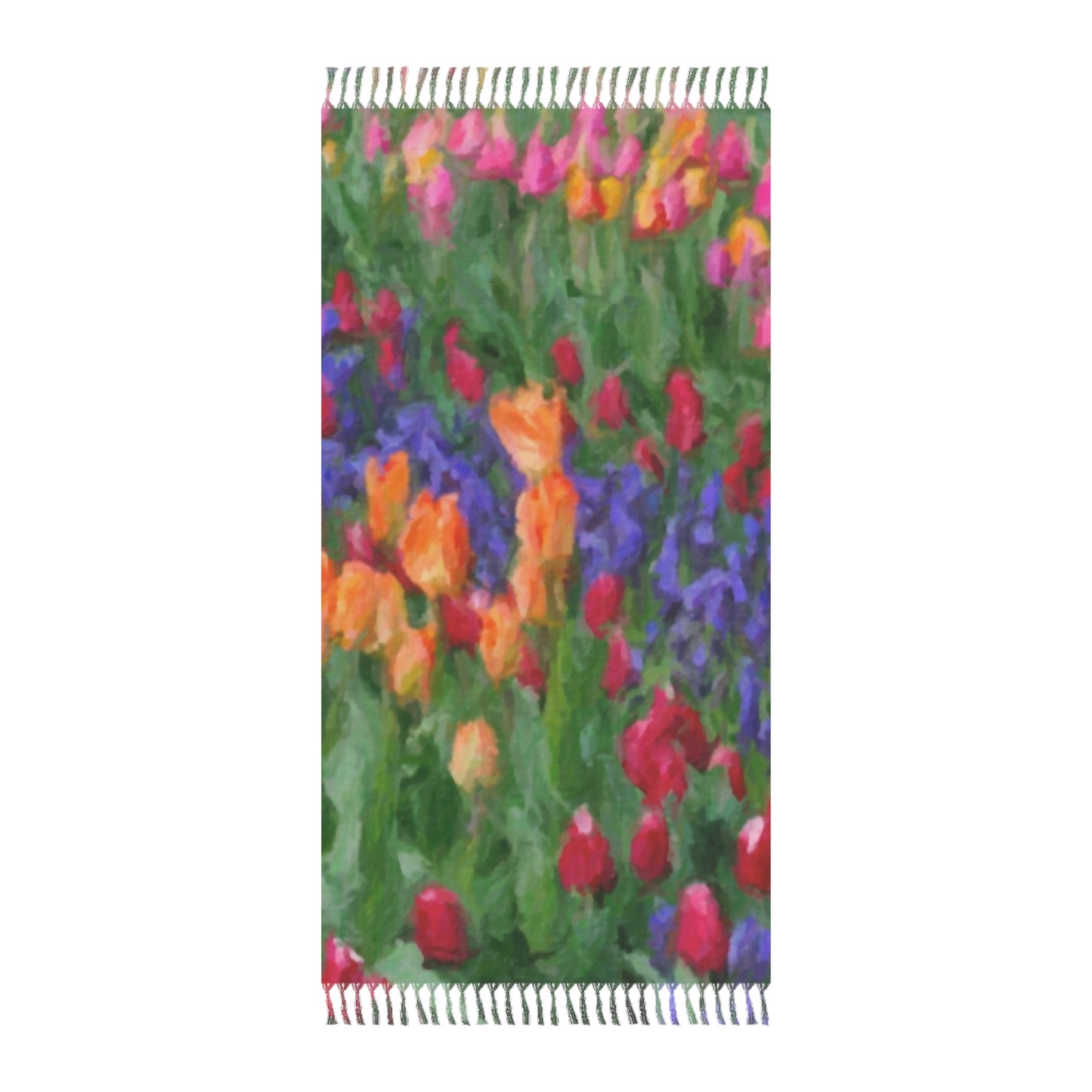 Boho Beach Cloth ... Skagit Valley Tulips ... Skagit Valley, Washington ... Family Archives ... Original Works ... Circa 1980's ...