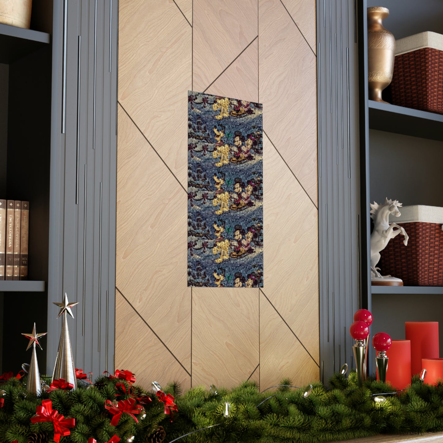 Matte Vertical Posters ... Mickey_N_Minnie Mouse & Pluto ... "A Winter Sleigh Ride" ... Original Works. Winter 2023 ...