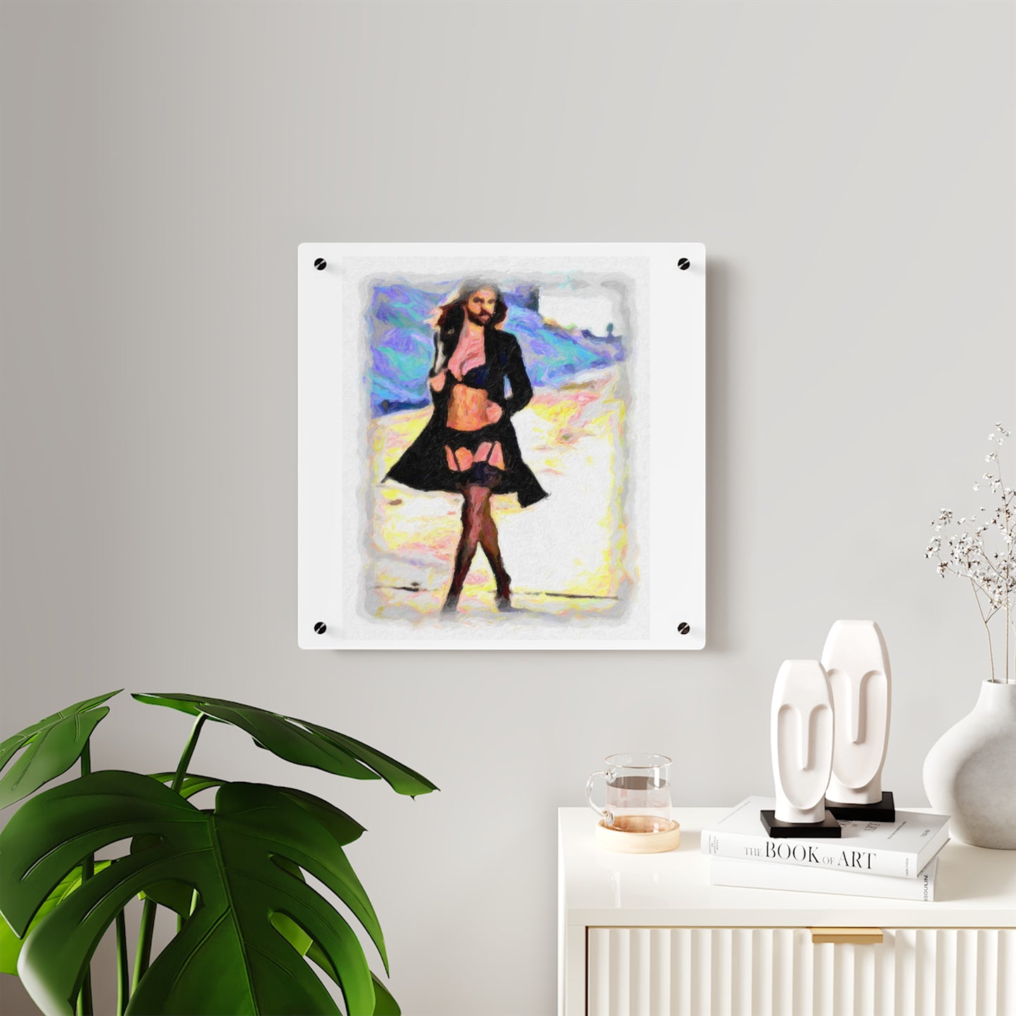 Acrylic Wall Art Panels ... The Low Spark of High_HEELED_Boys ... 'Garterbelt & Bra Inclusive!' ... Original Works ...