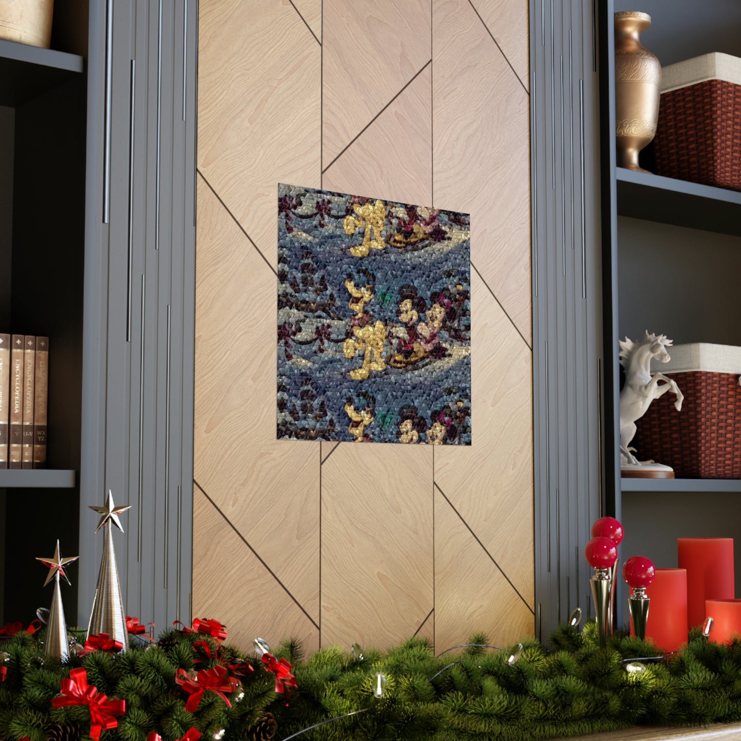 Matte Vertical Posters ... Mickey_N_Minnie Mouse & Pluto ... "A Winter Sleigh Ride" ... Original Works. Winter 2023 ...