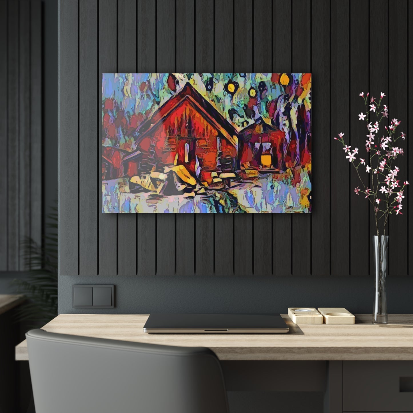 Acrylic Prints ... A Very Abstract "Mountain Winter Scene" ... Original Works. Copyright Phot's Photo_LODA: Les Objets D'Art. December 2023 ...