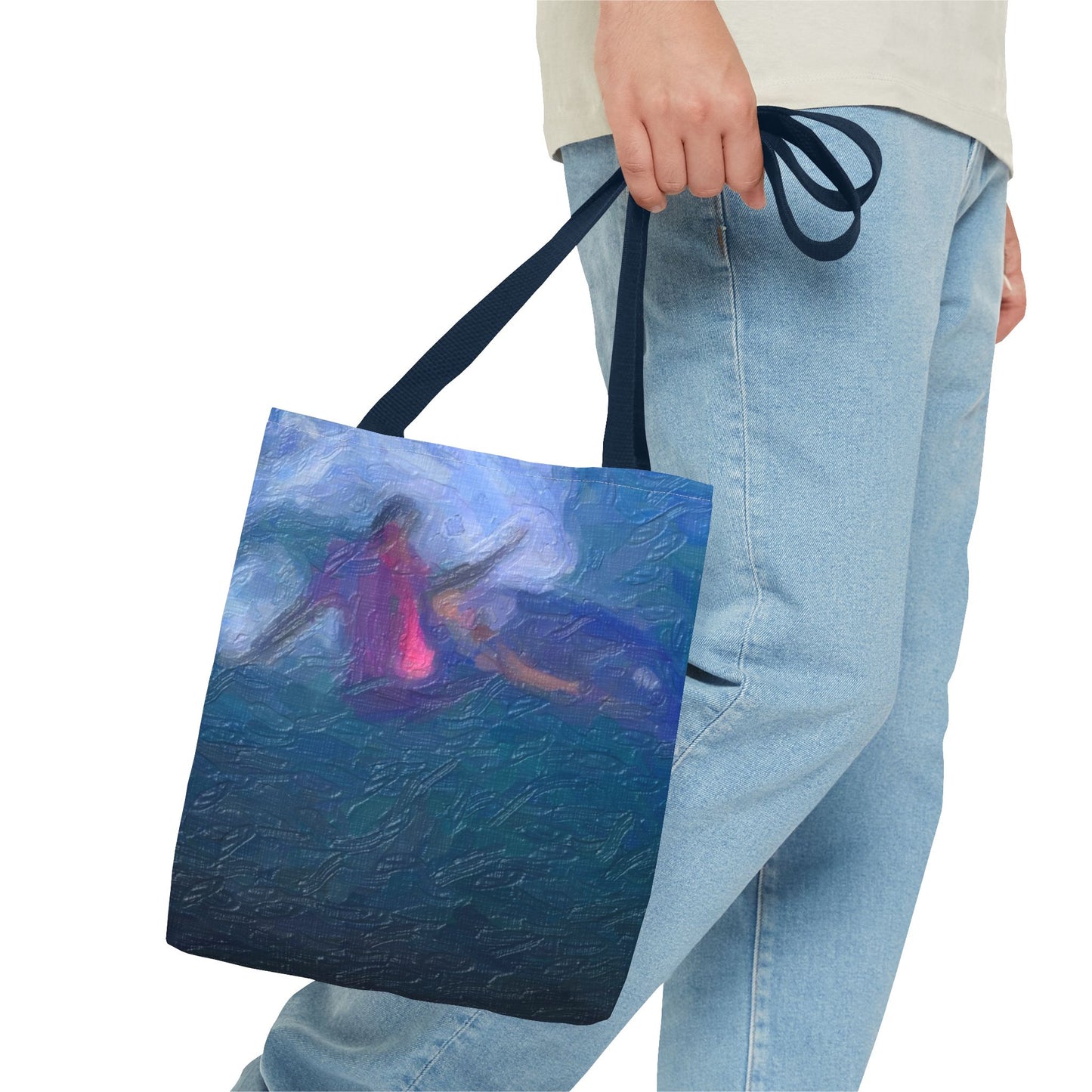 Tote Bag (AOP) ... Paris_2024_Surfing Competition-Tahiti_French-Polynesia .... 'Gabriel Medina World Campion Drops-In' ... Original Works ...