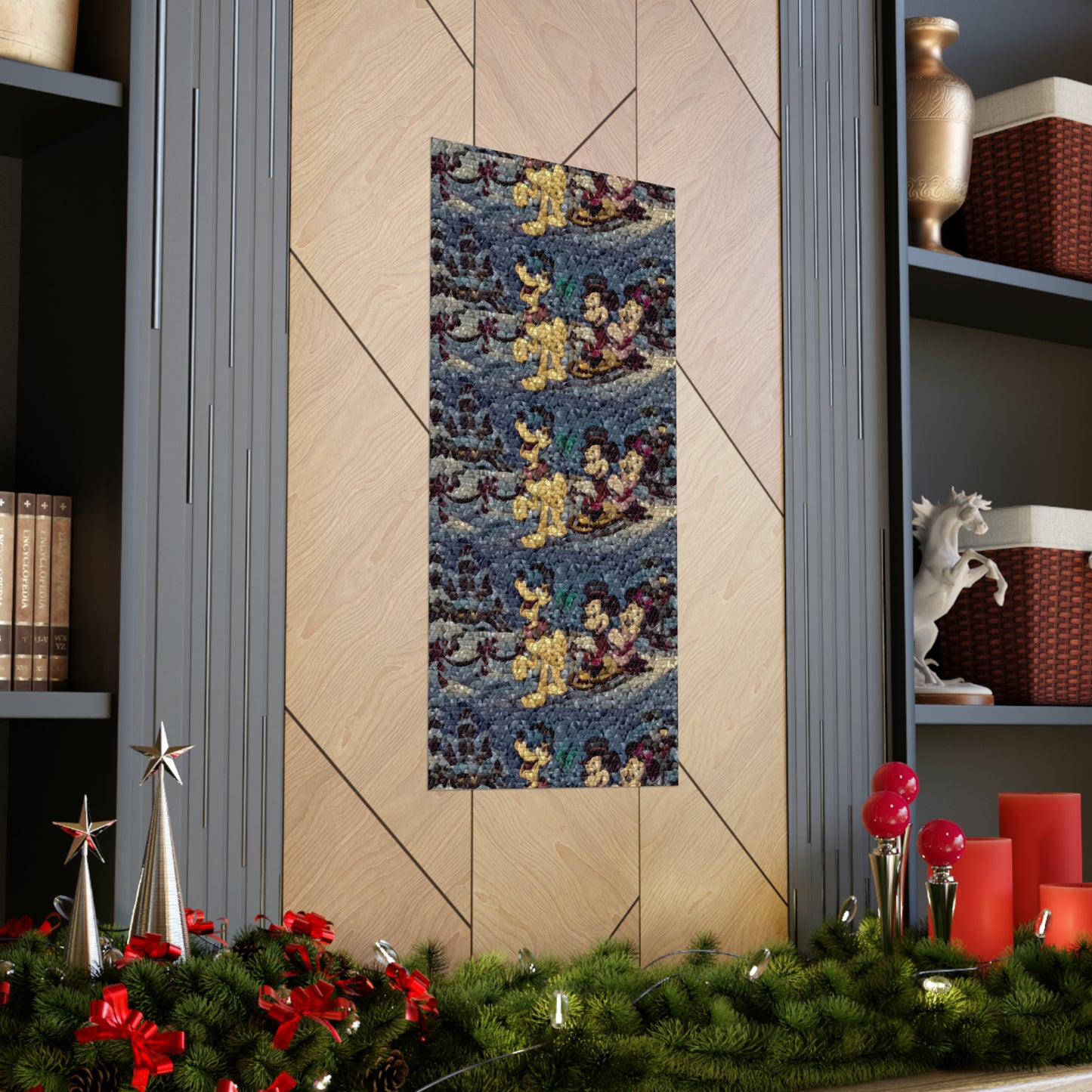 Matte Vertical Posters ... Mickey_N_Minnie Mouse & Pluto ... "A Winter Sleigh Ride" ... Original Works. Winter 2023 ...