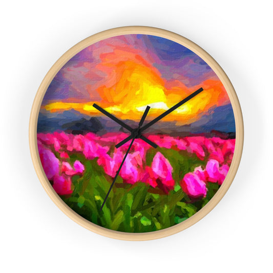 Wall Clock ... Skagit Valley Tulips ... Skagit Valley, Washington ... Family Archives ... Original Works ... Circa 1980's ...