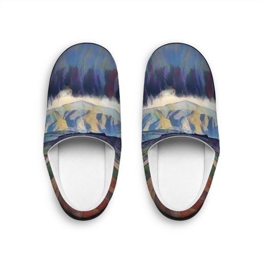 Women's Indoor Slippers ... On-The-Prairie .. "The Storm Is Brewing" ... Central Idaho: November 2023 ... Original Works ...