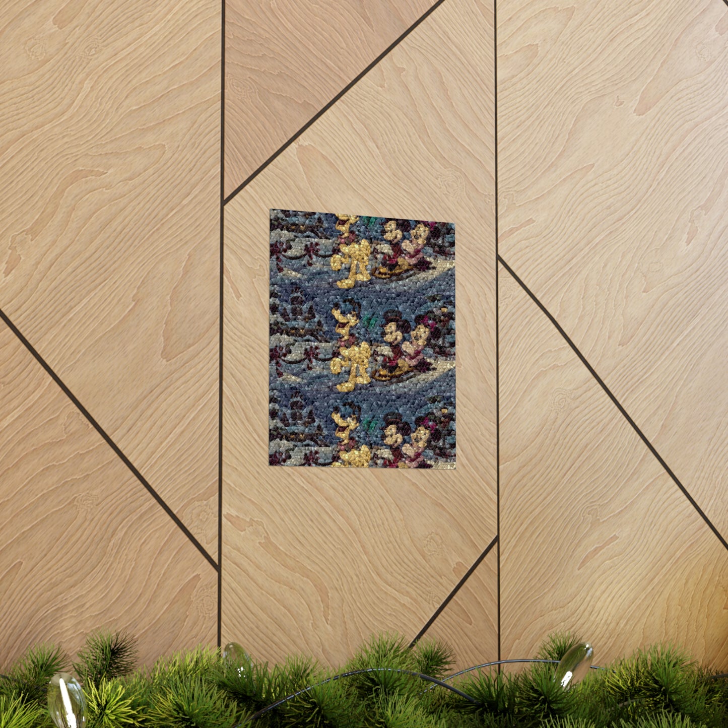 Matte Vertical Posters ... Mickey_N_Minnie Mouse & Pluto ... "A Winter Sleigh Ride" ... Original Works. Winter 2023 ...