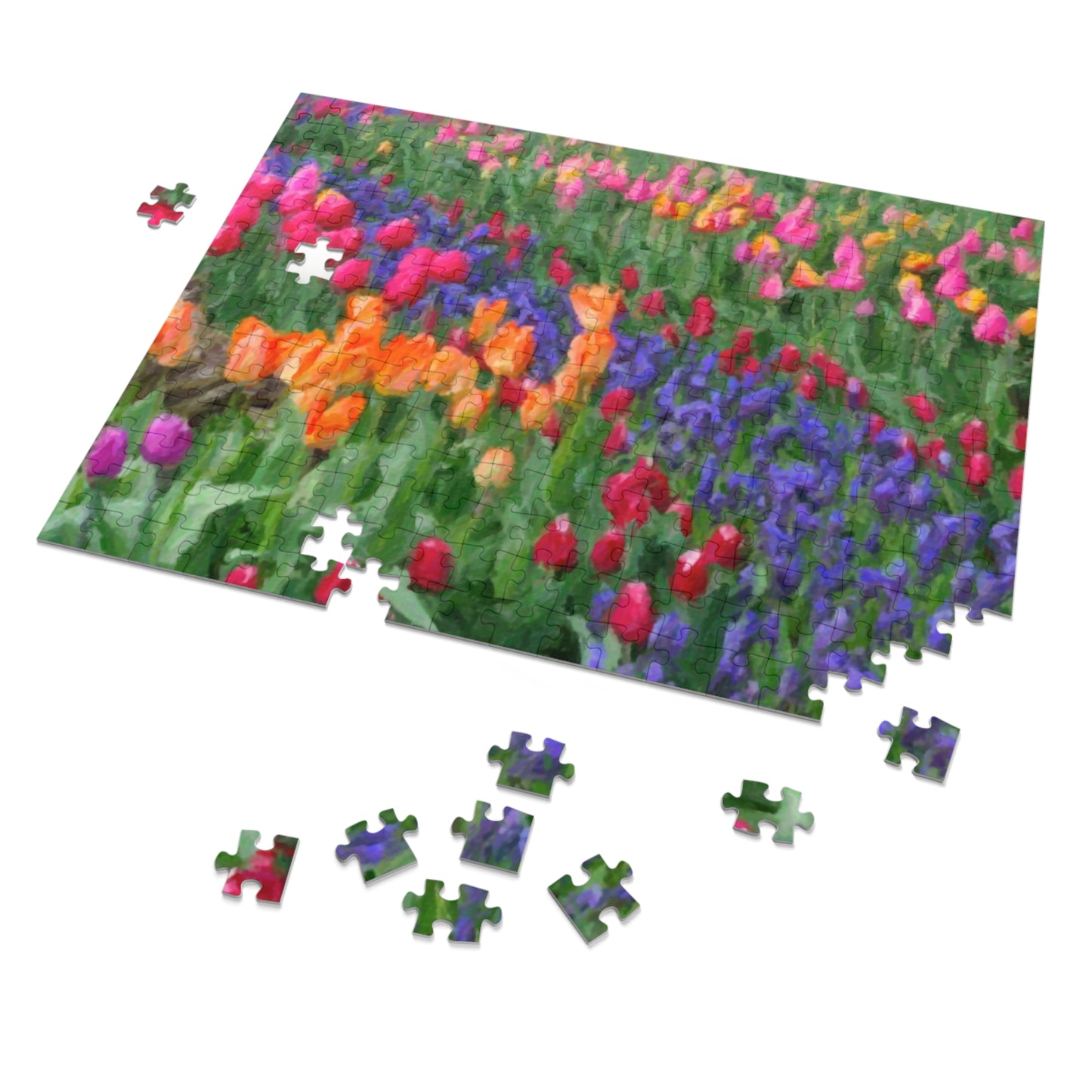 Jigsaw Puzzle (30, 110, 252, 500,1000-Piece) ... Skagit Valley Tulips ... Skagit Valley, Washington ... Family Archives ... Original Works ... Circa 1980's ...